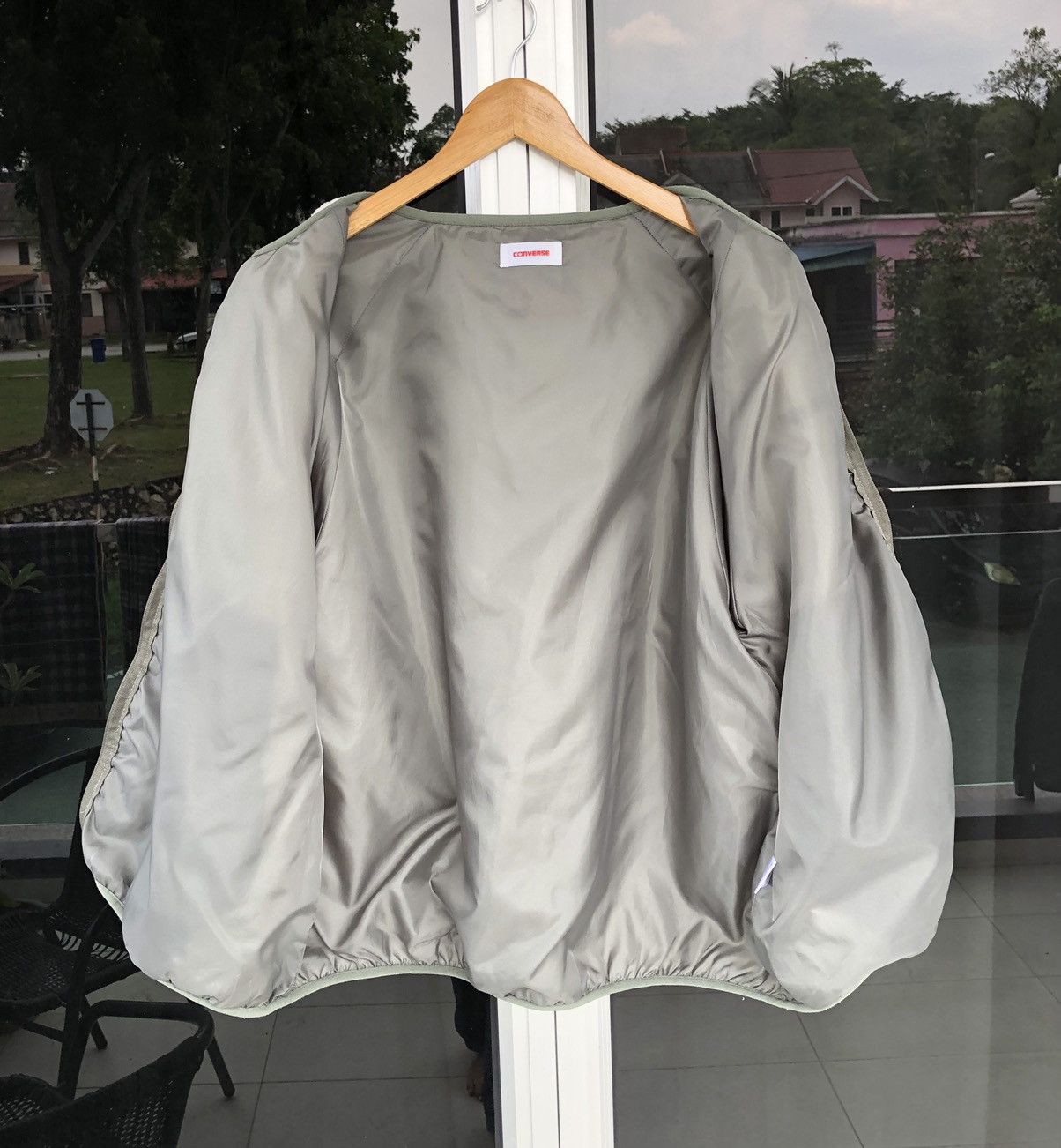 Converse CONVERSE Men No-Collar Boa Fleece Jacket with Raglan Sleeves Size US L / EU 52-54 / 3 - 11 Thumbnail