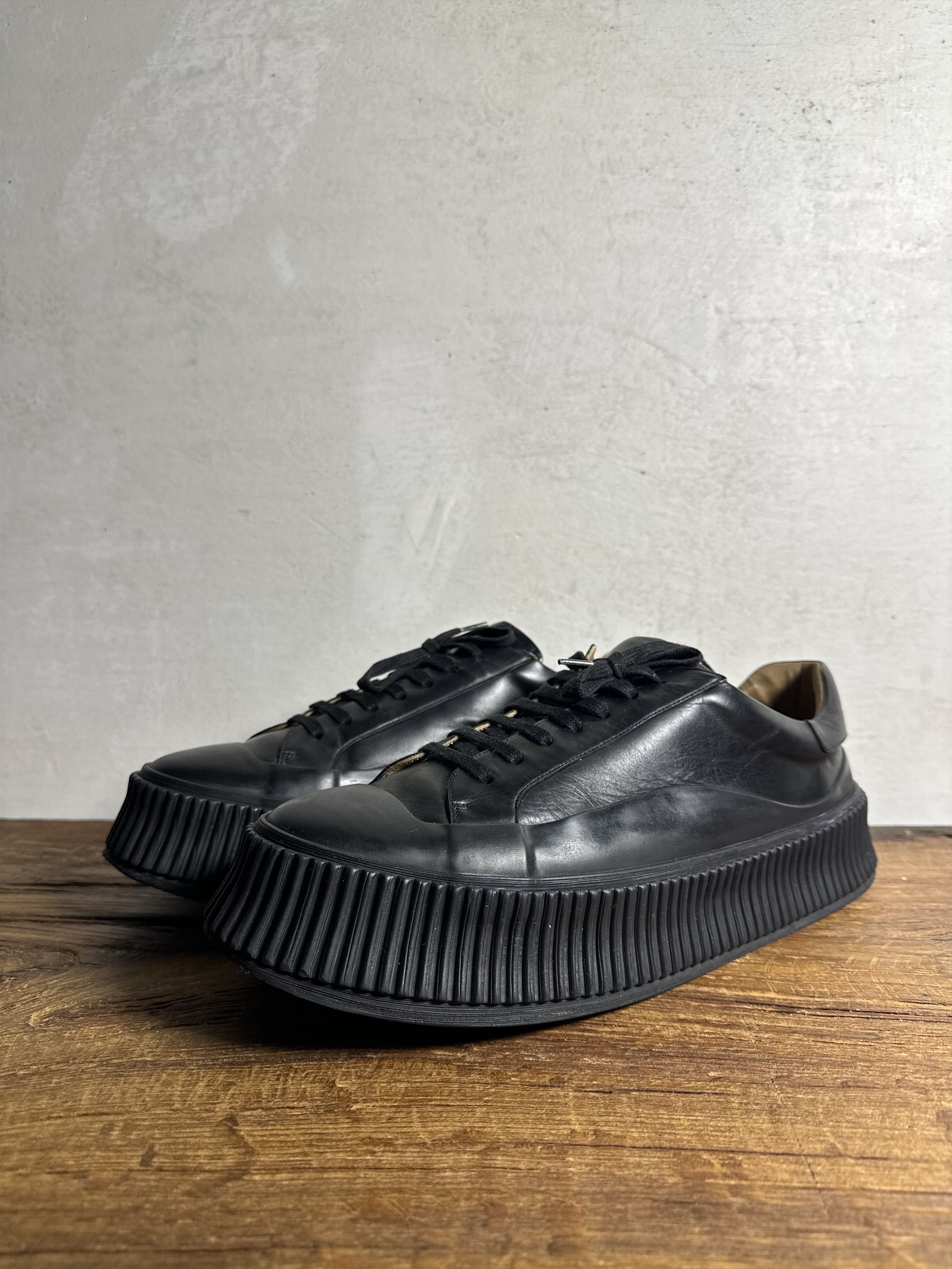 Jil Sander Jil Sander Vulcanized Low Top Leather Sneakers Size US 12 / EU 45 - 2 Thumbnail