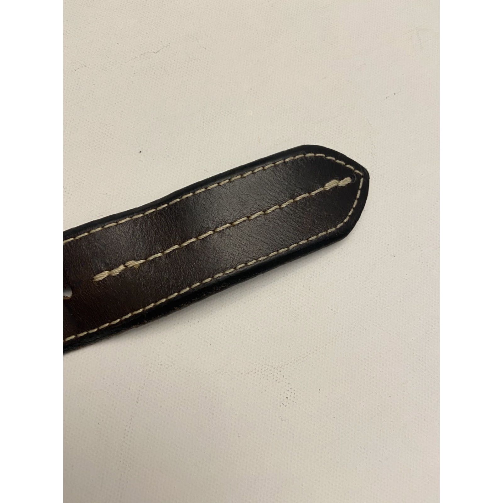 Vintage Brown Leather Belt Size 40 for Men Size 40 - 7 Thumbnail