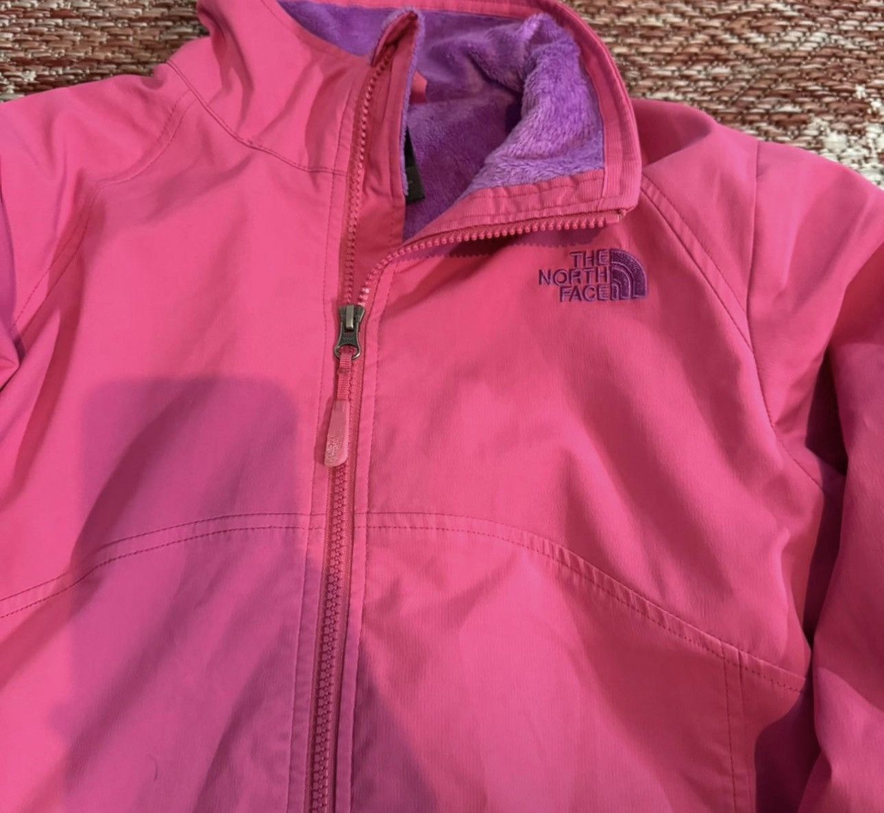 The North Face W Northface Jacket Pink Fleece Linear Girls Large W Small Size XS / US 0-2 / IT 36-38 - 2 Thumbnail