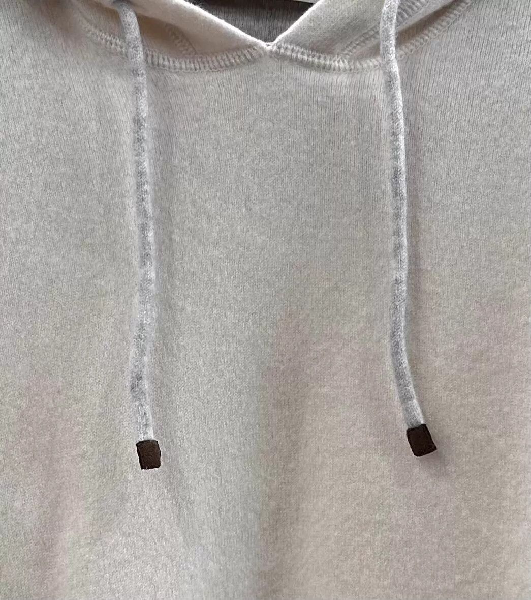 Brunello Cucinelli BC Men's Ivory Cashmere Hoodie 48 New Size US M / EU 48-50 / 2 - 4 Thumbnail