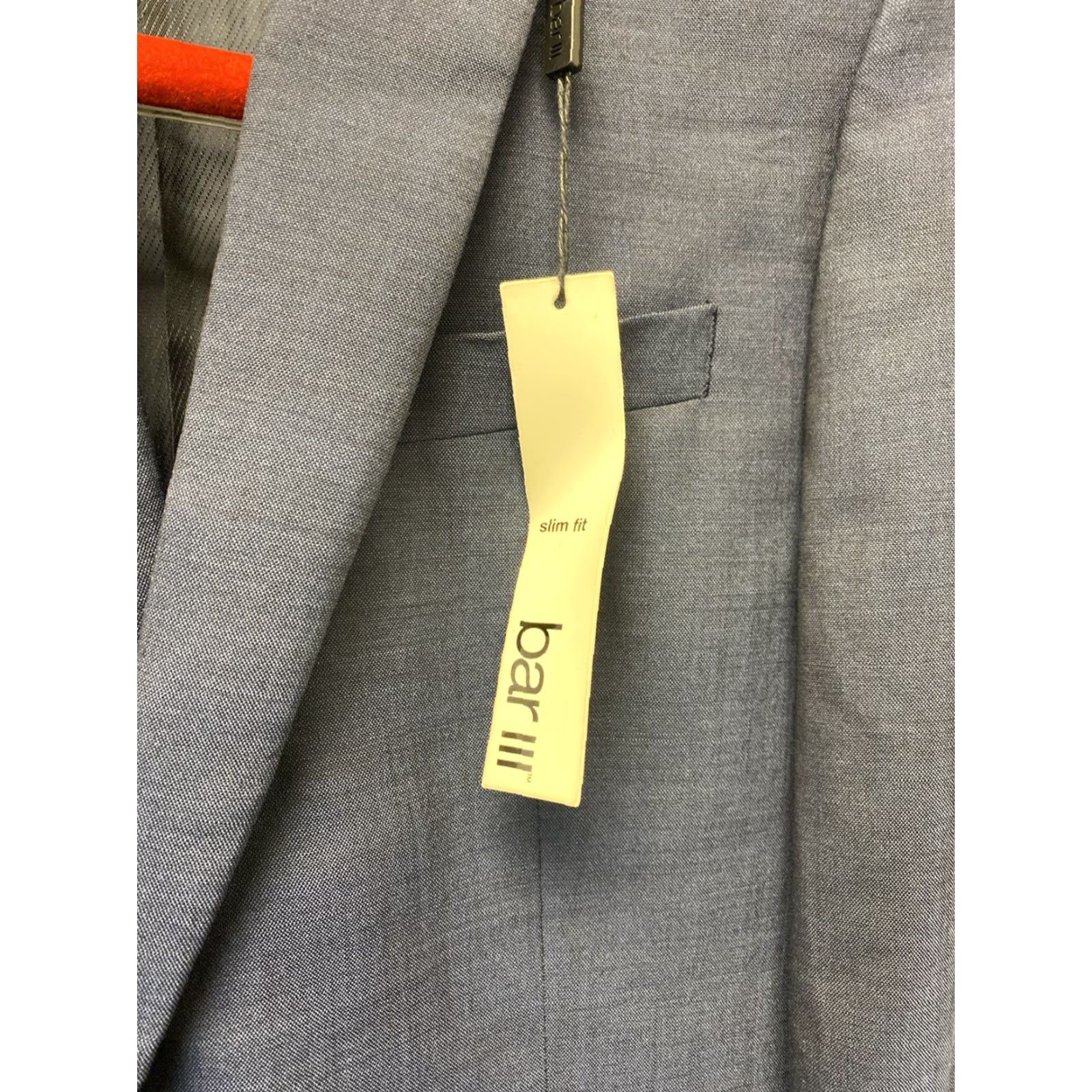 Bar III Bar III Men's Slim-Fit Wool Suit Jacket Blazer Blue 36R Pants 30x30 2 Piece Size 36R - 3 Thumbnail
