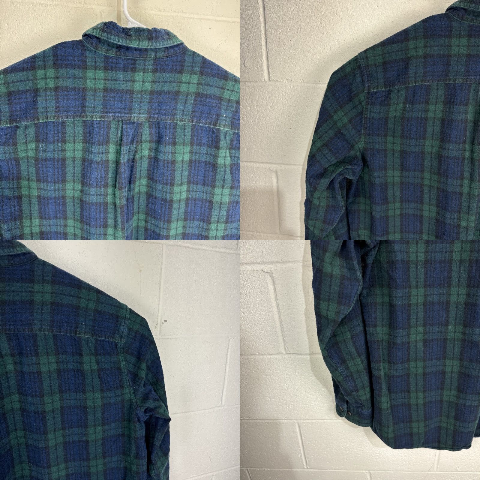 Vintage VINTAGE LL Bean Men’s Flannel Shirt XL Long Sleeve Green Blue Scotch Plaid Pocket Button-Down Career Casual 90s Mens Size US XL / EU 56 / 4 - 9 Thumbnail