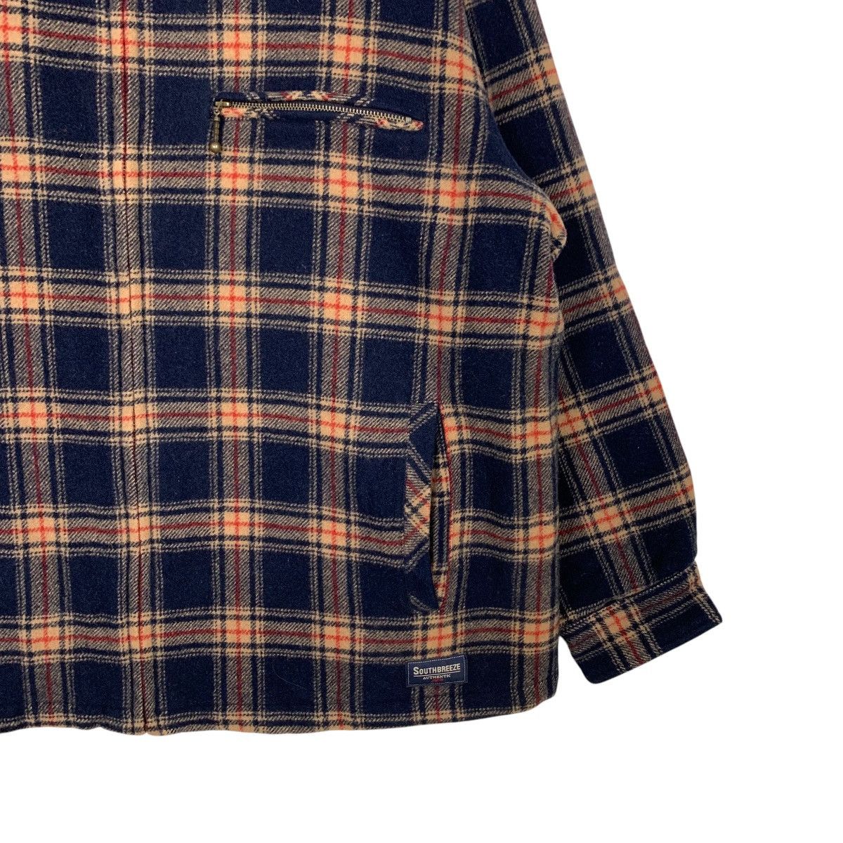 Vintage Vintage 90's SOUTH BREEZE Plaid Flannel Jacket #2721-C122 Size US XL / EU 56 / 4 - 4 Thumbnail