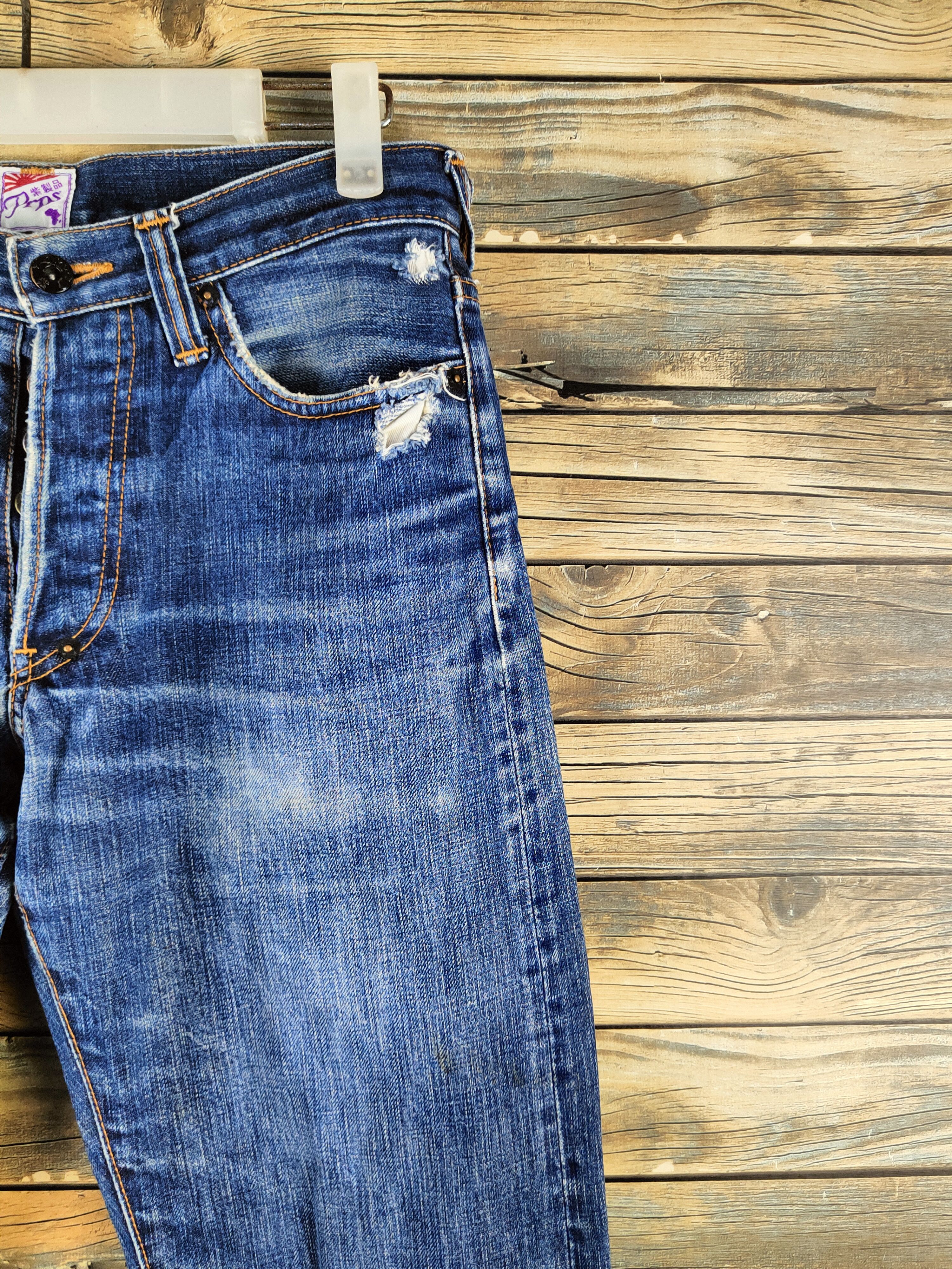 Prps DL Prps japan faded Blue Distressed Ripped denim #46-894 Size US 30 / EU 46 - 5 Thumbnail