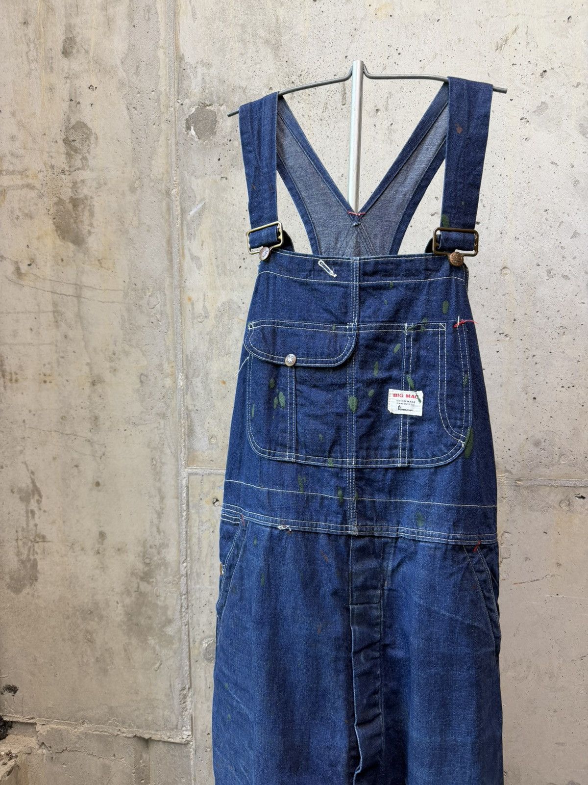 Vintage 50s 60s Big Mac Denim Overalls Paint Splatter Size US 36 / EU 52 - 1 Thumbnail