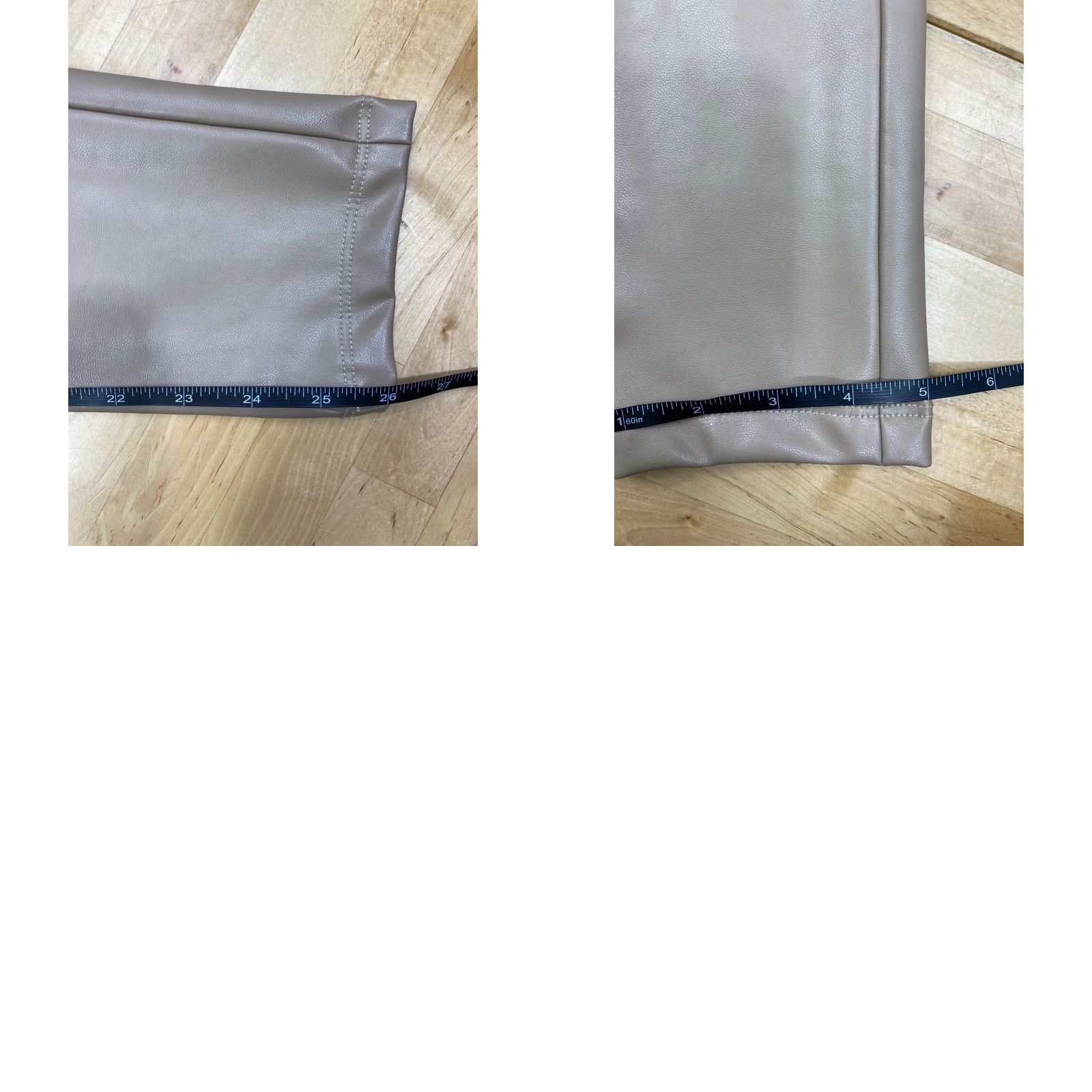 7 For All Mankind 7 For All Mankind Jeans Womens Faux Leather Beige S Casual Straight Pant Size 28" / US 6 / IT 42 - 8 Thumbnail