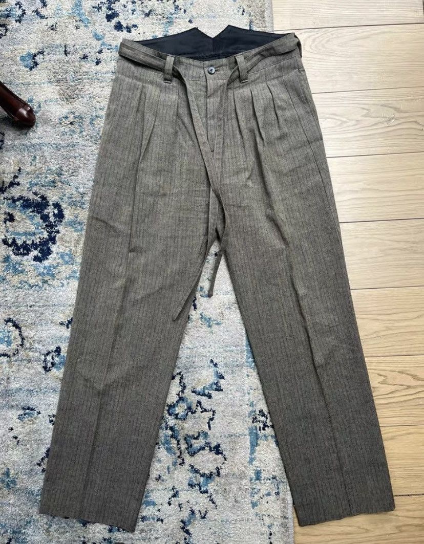 image of Visvim 22Aw Hakama Pants Vertical Striped Kendo Pants in Grey, Men's (Size 36)