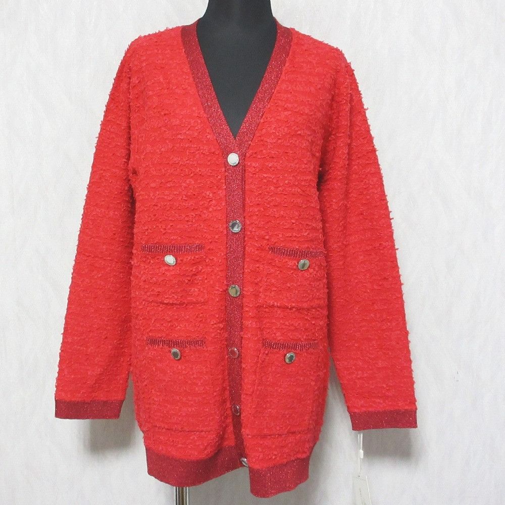 Other Other GRACE CONTINENTAL V Neck Tweed Knit Cardigan Others Tops 0124453018 DUTY FREE for USA Size ONE SIZE - 1 Thumbnail