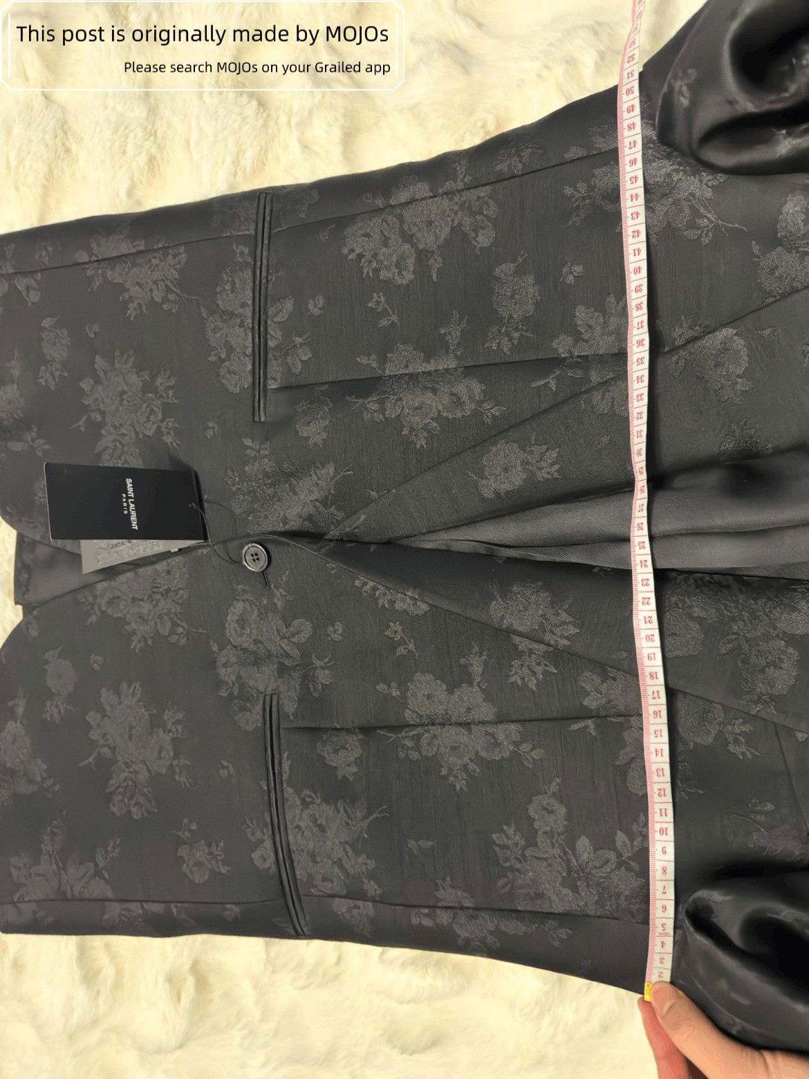 Saint Laurent Paris Sz 48 Saint Laurent Paris Roses Pattern Blazer Jacket Size US M / EU 48-50 / 2 - 6 Thumbnail