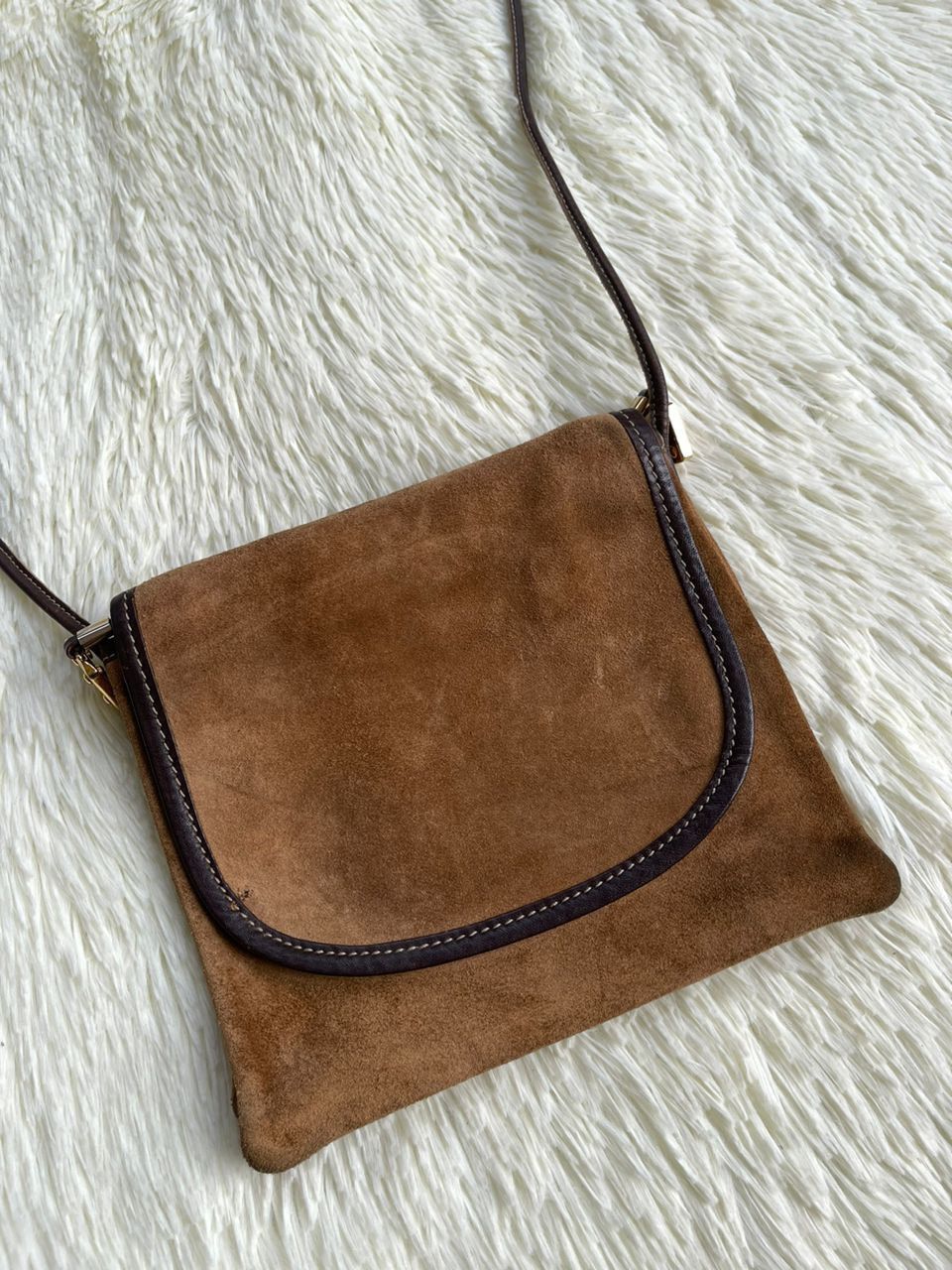 Loewe × Vintage Loewe Suede Leather Sling Bag Size ONE SIZE - 16 Thumbnail