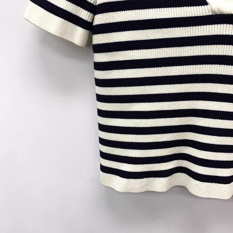 Gucci Gucci Colour-blocking logo striped cotton lapel short-slee Size M / US 6-8 / IT 42-44 - 4 Thumbnail