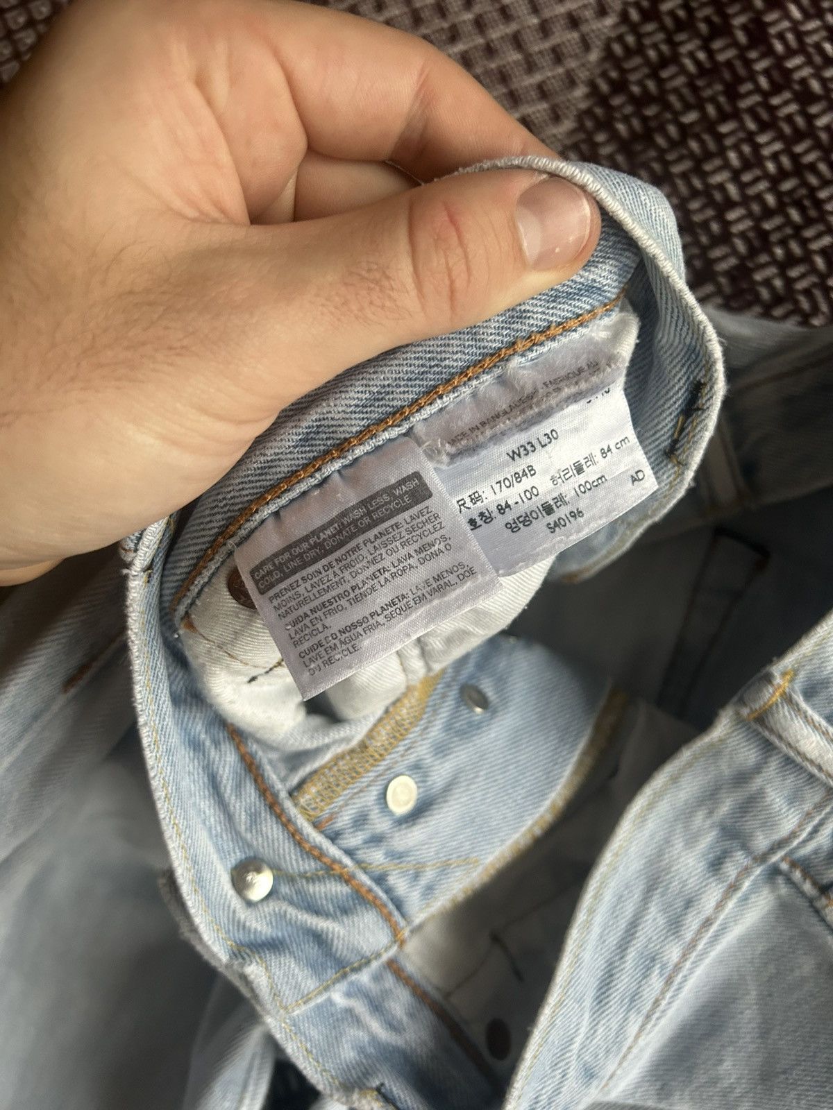 Levi's Vintage 501 Levis Distressed Faded Jeans Streetwear Size W33 Size US 33 - 11 Thumbnail