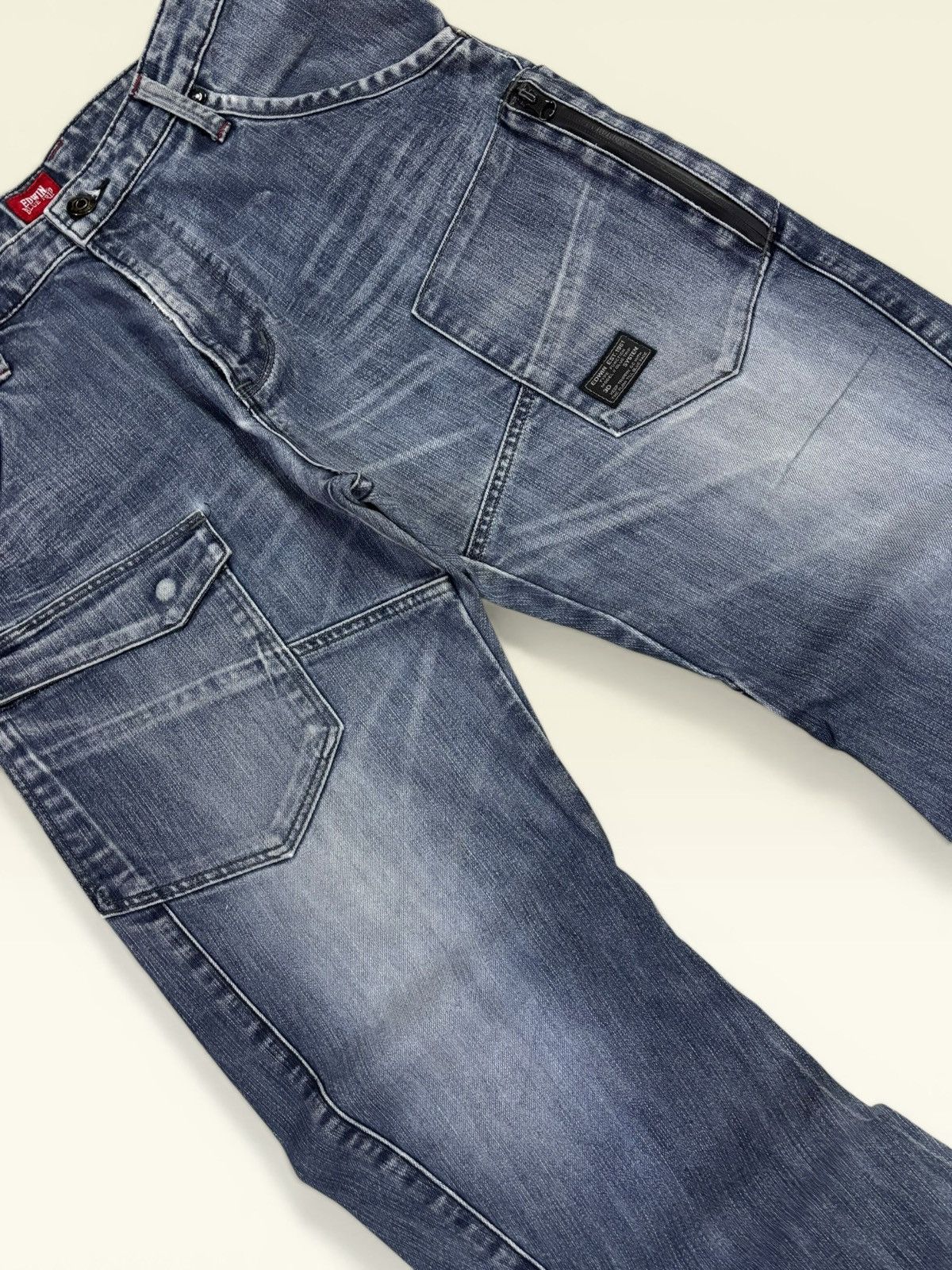 Comme des Garcons Japan Edwin Blue Trip Cargo Ultility Fade Jeans Size US 34 / EU 50 - 4 Thumbnail