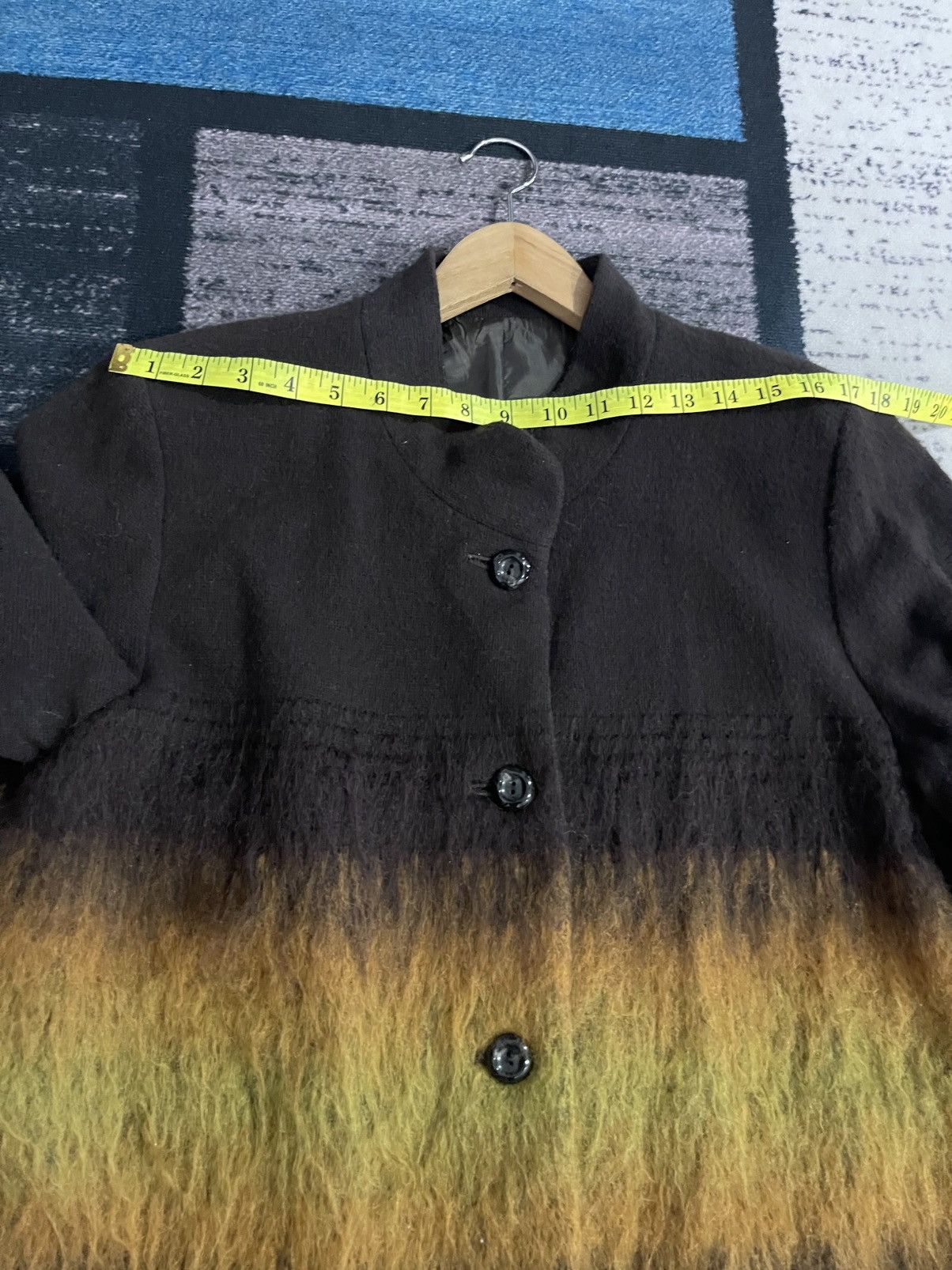 Japanese Brand Vintage Unbrand Collarless Yellow Stripe Jacket Size US XL / EU 56 / 4 - 16 Thumbnail