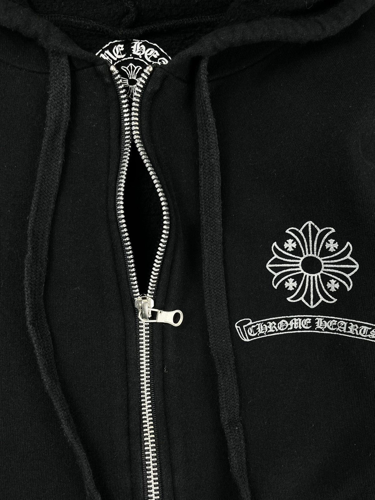 Chrome Hearts Chrome Hearts Silver Cross Logo Zip Up Hoodie Black Size S / US 4 / IT 40 - 6 Thumbnail