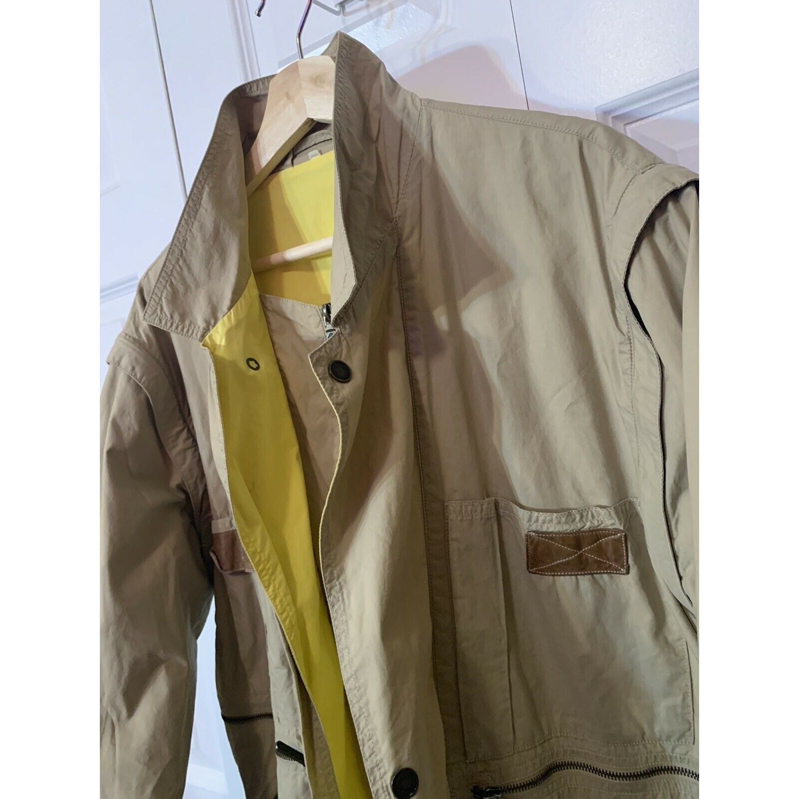 Other Vtg Ciesse Piumini Tan & yellow full zip windbreaker jacket Size US L / EU 52-54 / 3 - 9 Thumbnail