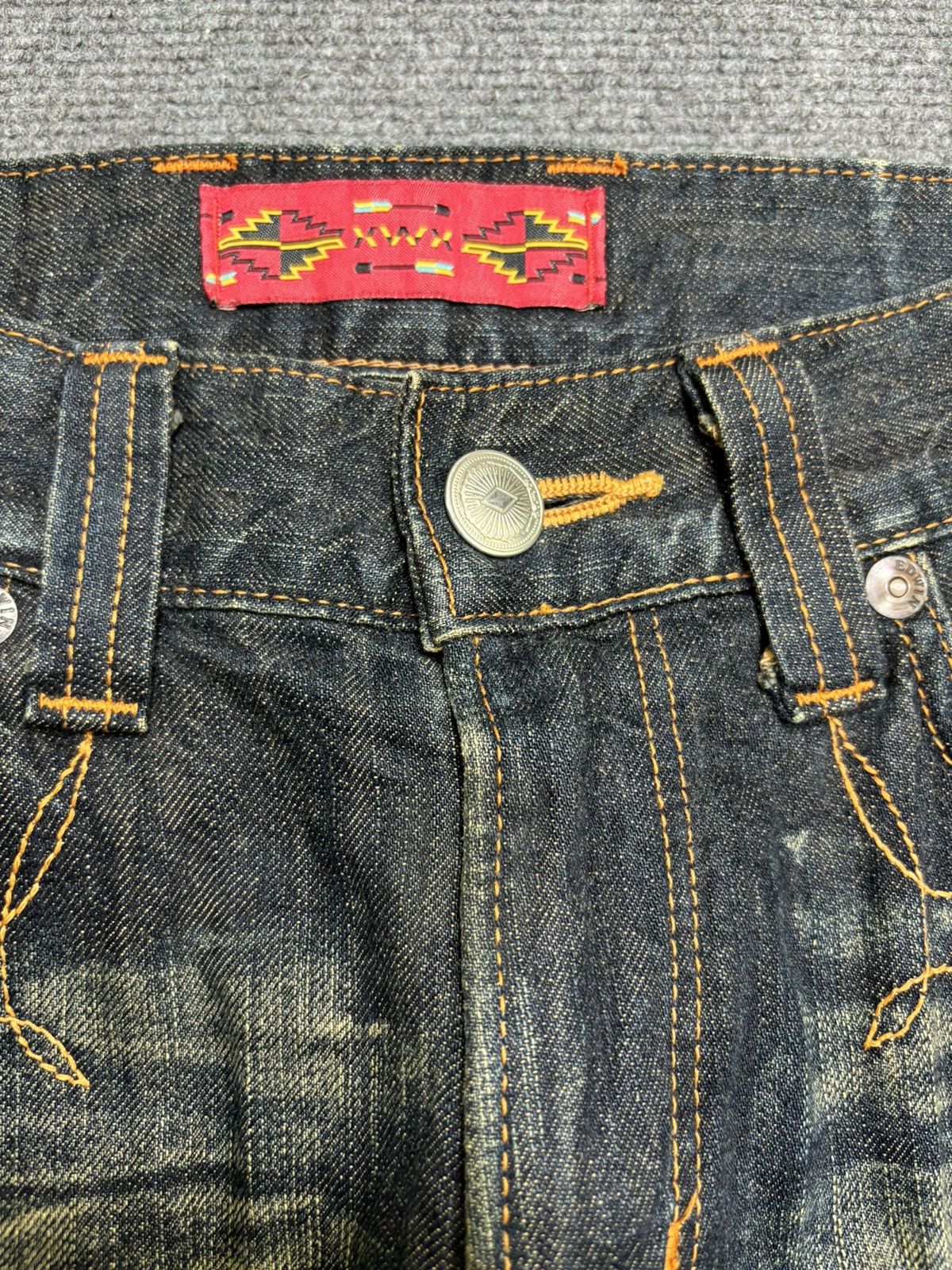Edwin 💥90s Style💥Rare Insane Edwin 421 Rusty Fades Denim F462 Size US 31 - 3 Thumbnail