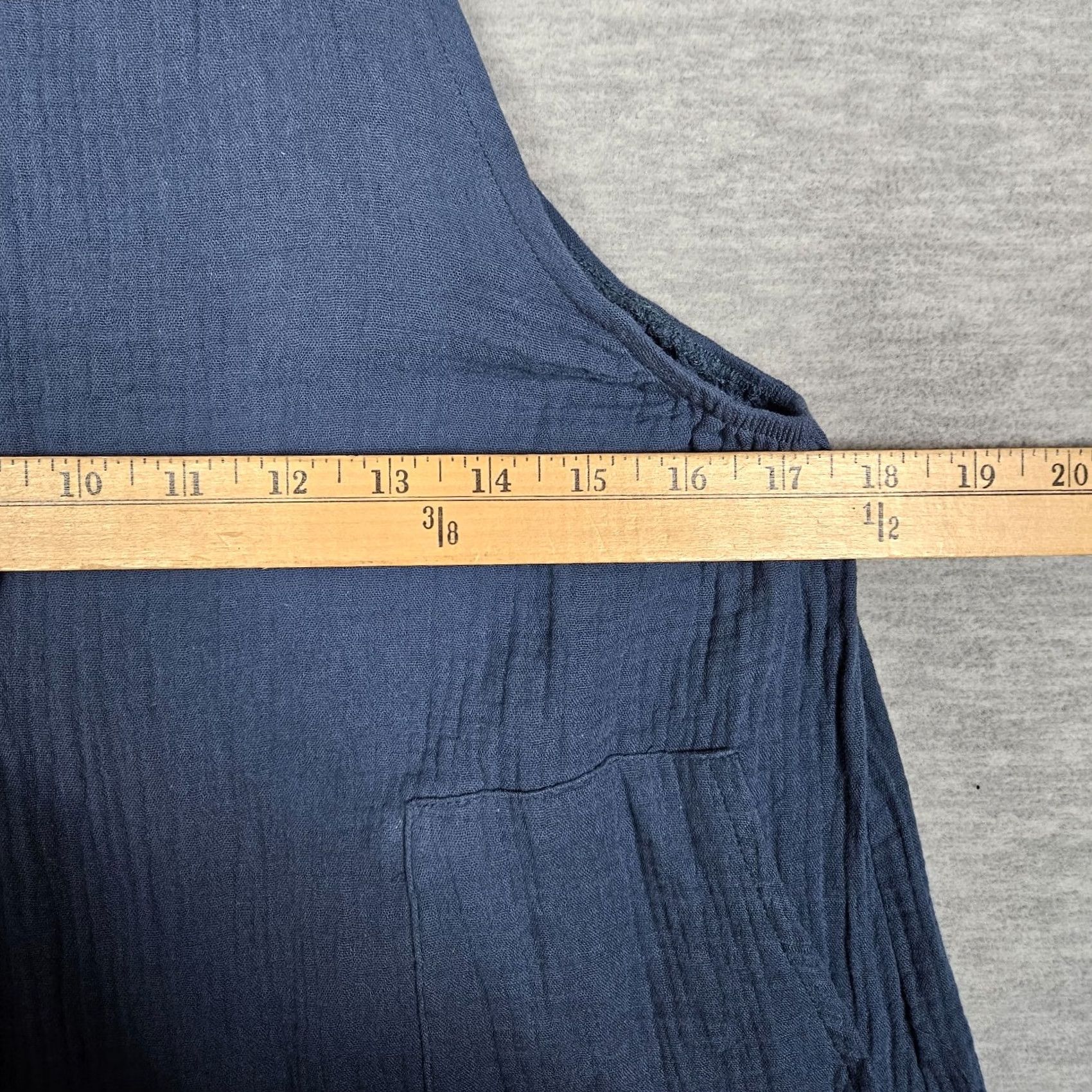 Vintage Cupshe Teal Blue Square Neck Wide Leg Romper Sleeveless Cotton Size M NEW Size 32" / US 10 / IT 46 - 3 Thumbnail
