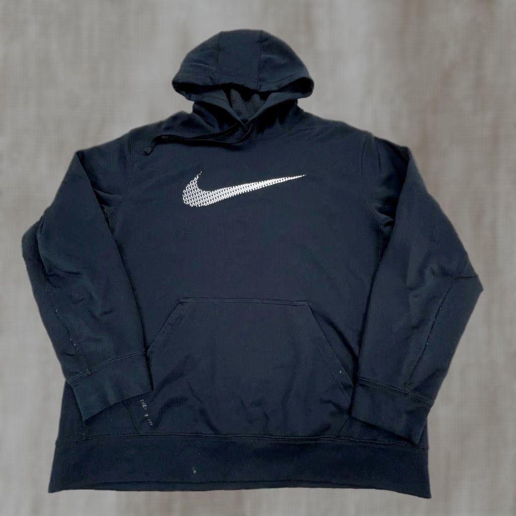 Nike Nike Hoodie Men Large Black White Sweatshirt Big Swoosh Performance Therma Fit Size US L / EU 52-54 / 3 - 1 Thumbnail