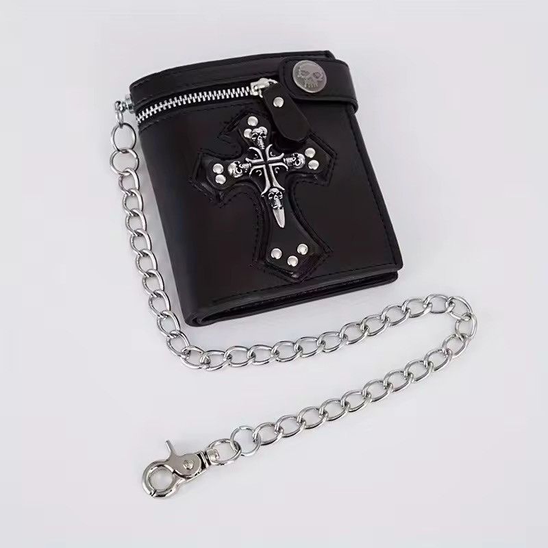 Japanese Brand Skull Cross PU Leather Wallet Size ONE SIZE - 1 Thumbnail