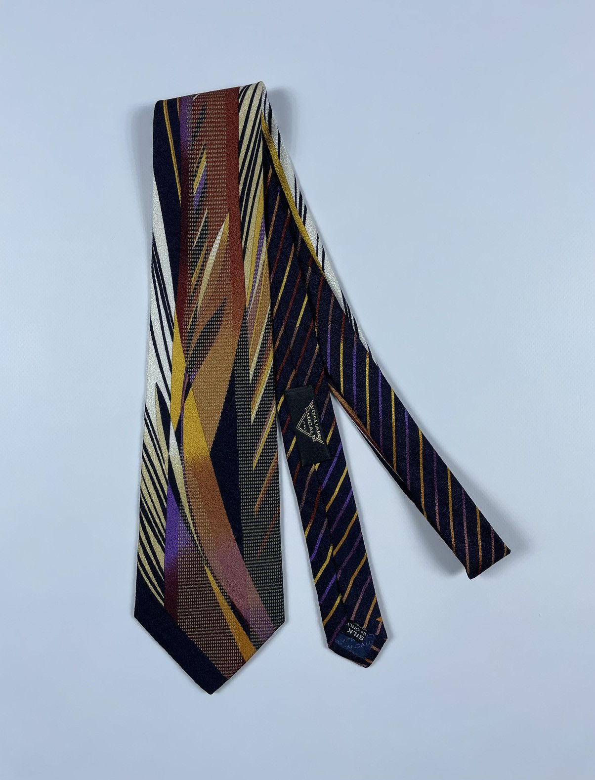 Vitaliano VITALIANO PANCALDI Vintage Silk Tie Art Deco Size ONE SIZE - 1 Thumbnail