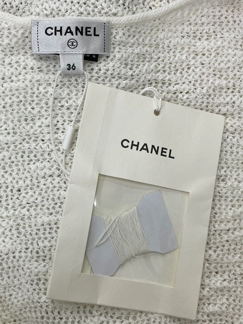 Chanel Chanel 25M coco beach series white pocket knitted vest Size XS / US 0-2 / IT 36-38 - 4 Thumbnail