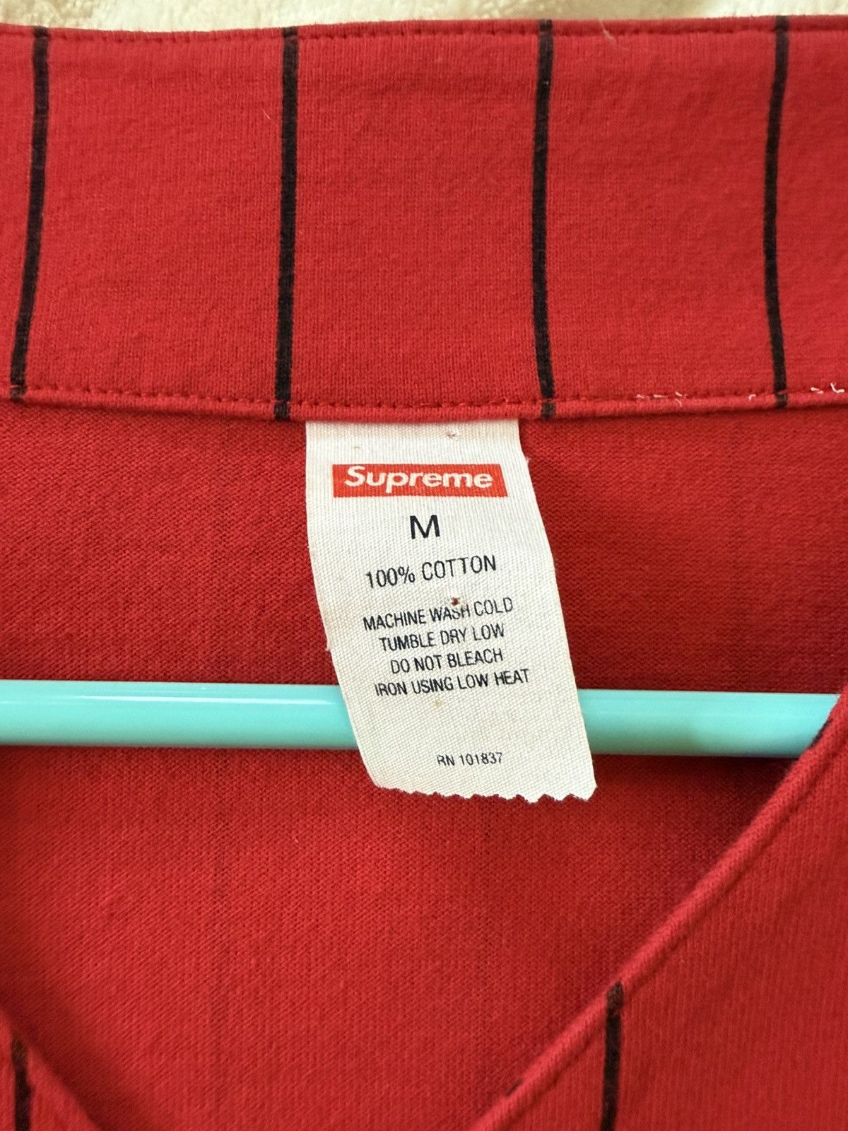 Supreme Supreme Red Baseball Button-Up Tee Size US M / EU 48-50 / 2 - 4 Thumbnail
