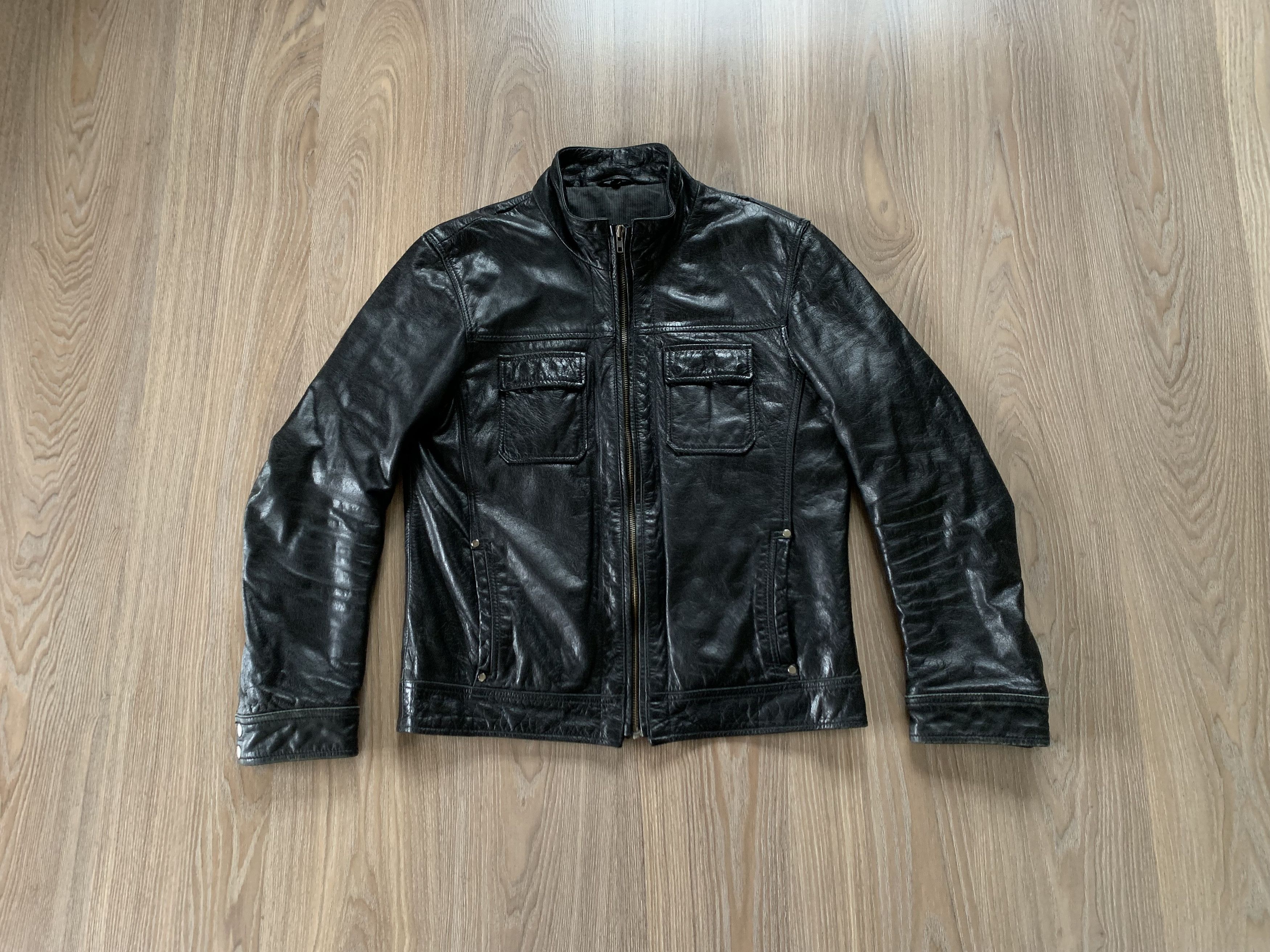 Other Jules Black Buffalos Skin Leather Multi Pocket Jacket Size US L / EU 52-54 / 3 - 11 Thumbnail