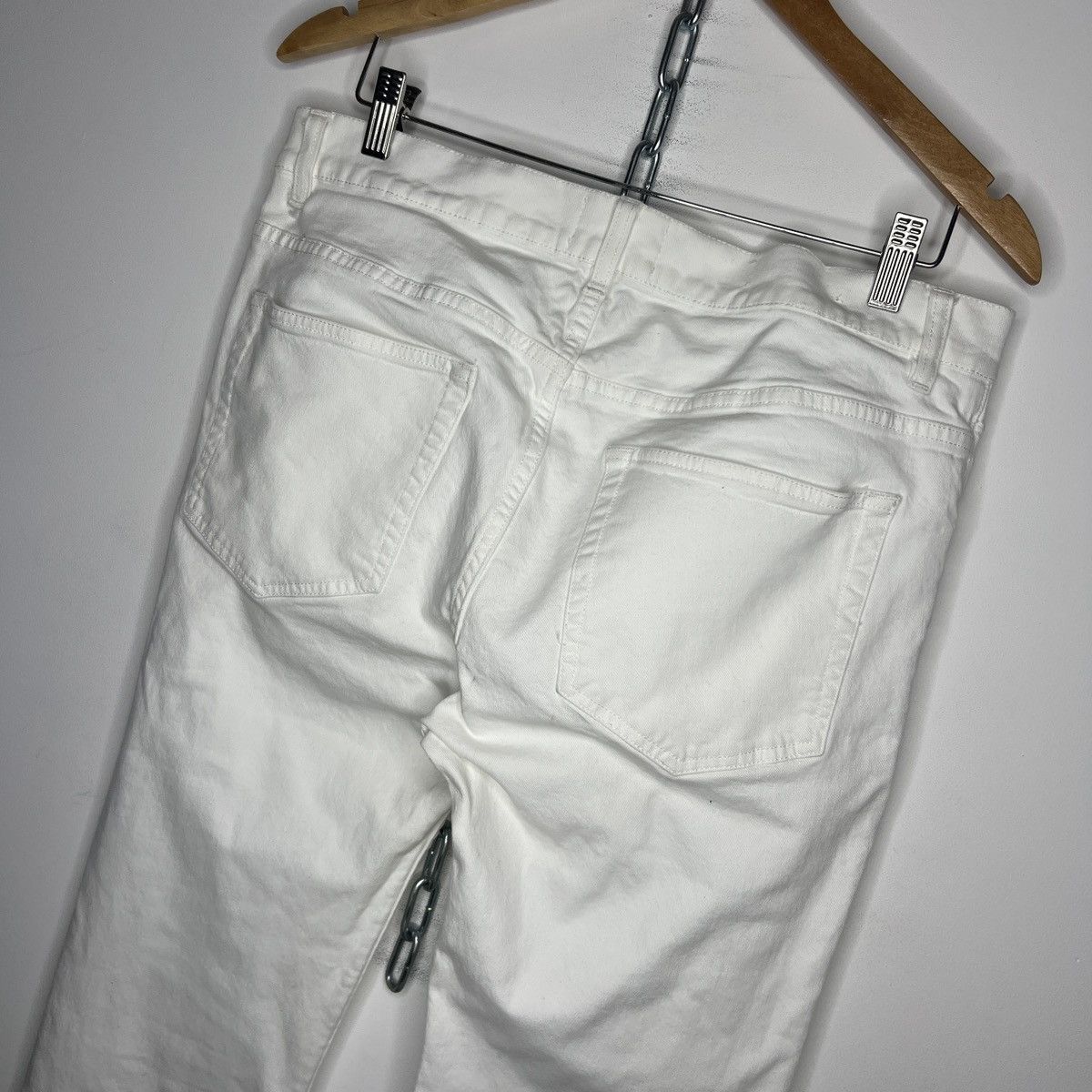 Acne Studios × Designer Acne Studios Ace White Jeans Straight Leg Mens 34x32 Size US 34 / EU 50 - 6 Thumbnail