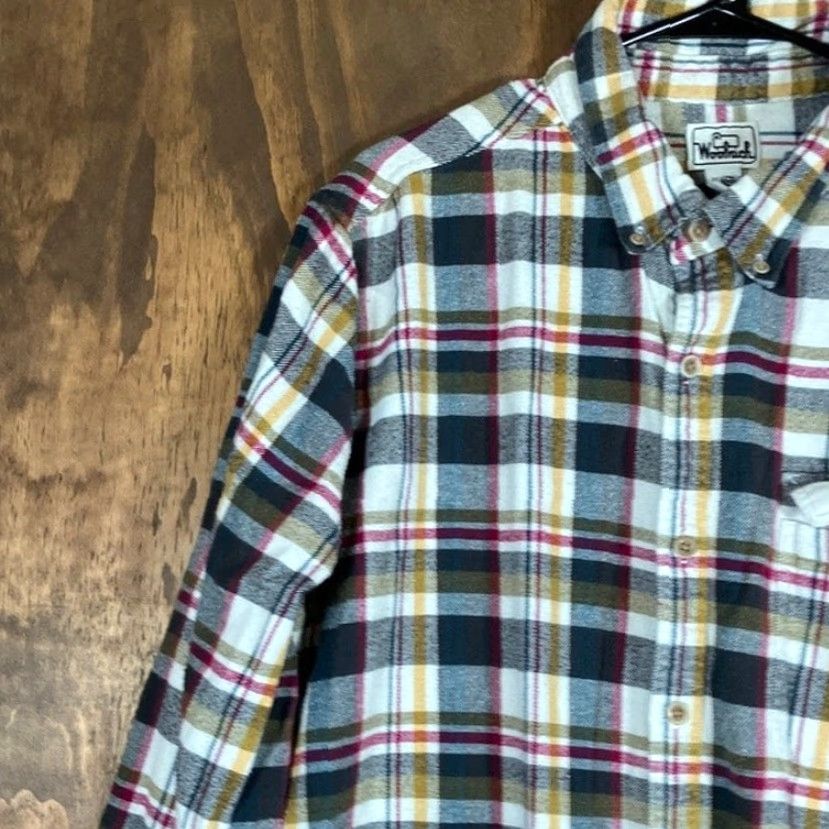 Vintage VINTAGE Woolrich Mens Shirt Button-Up Plaid Flannel Cotton 2XL White Gentlemen Casual Outdoors Workwear Size US XXL / EU 58 / 5 - 4 Thumbnail