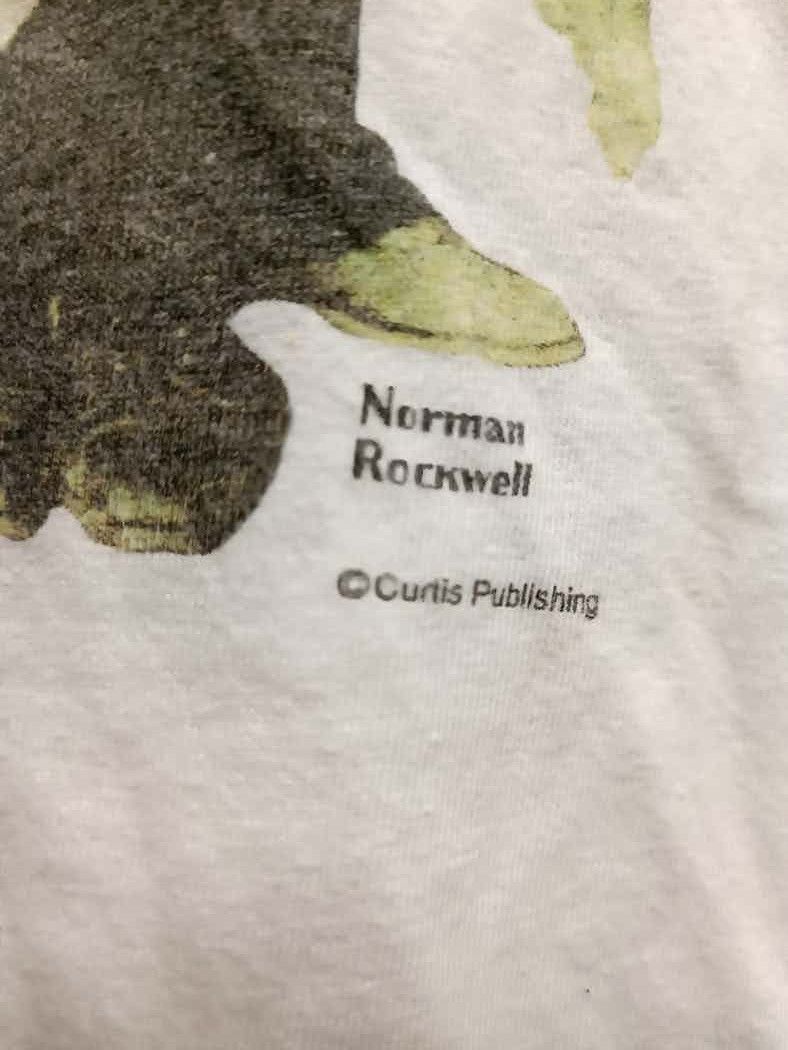 Vintage vintage 90s t shirt norman rockwell made in usa Size US M / EU 48-50 / 2 - 3 Thumbnail