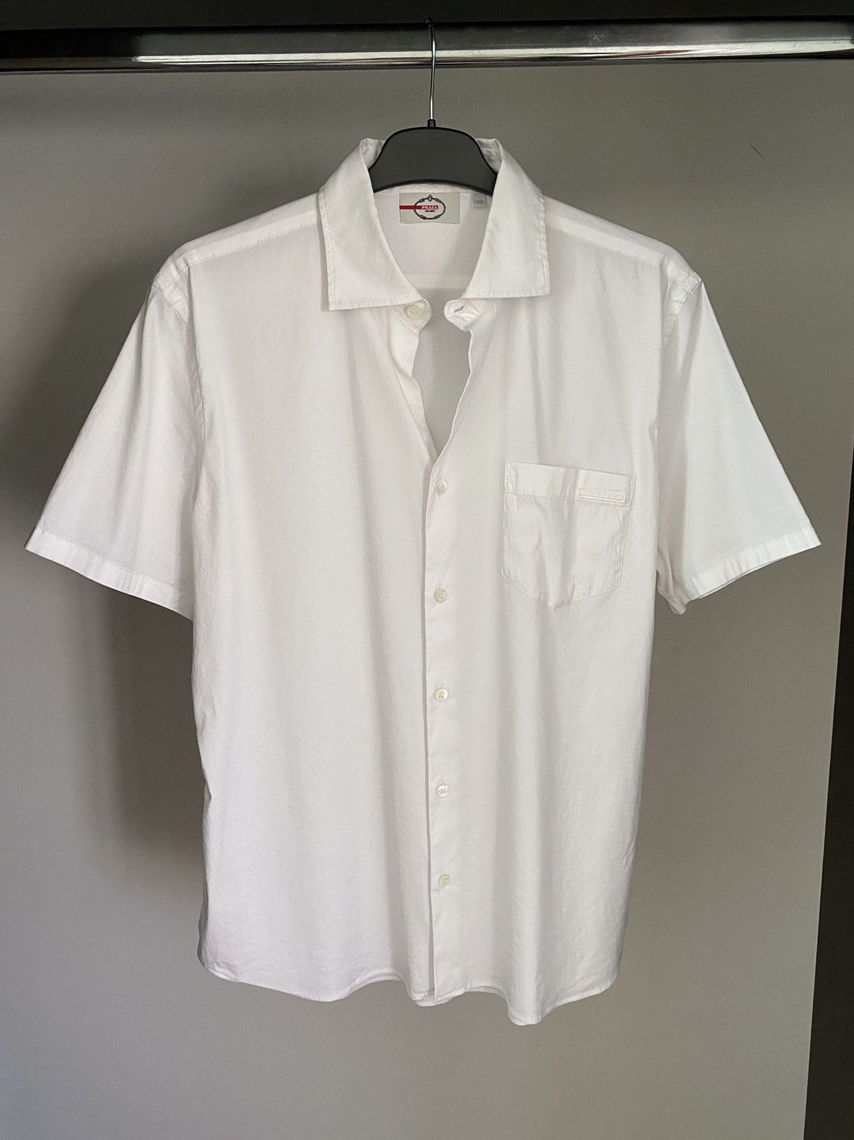 Prada Vintage Prada Short Sleeve Shirt Button Up Size US S / EU 44-46 / 1 - 1 Thumbnail