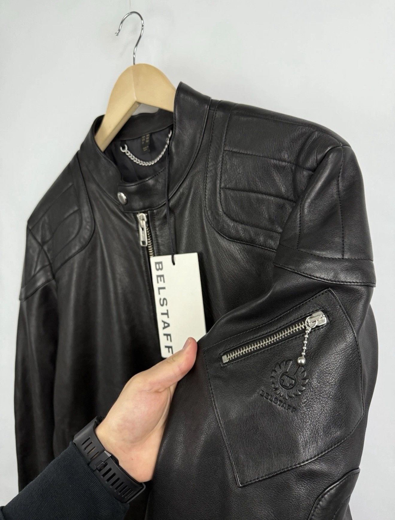 Belstaff ❗️NEW 🇬🇧 Belstaff Lamb Leather Jacket 104761 T Racer Size US M / EU 48-50 / 2 - 8 Thumbnail