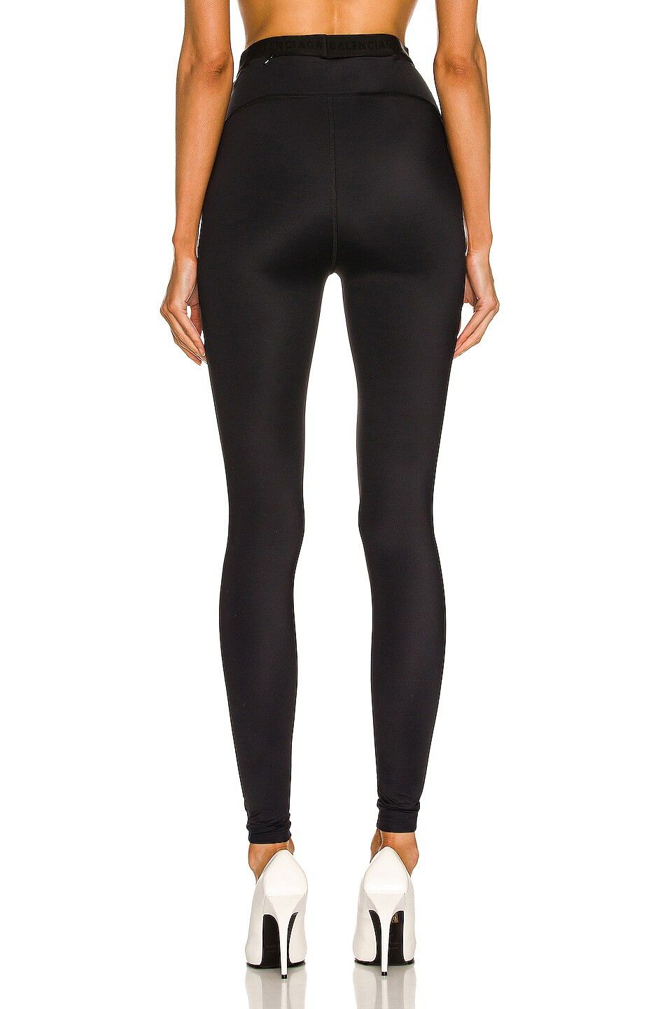 Balenciaga o1mt1gz1024 3B Sports Icon Athletic Leg Cut Leggings Black Size 26" / US 2 / IT 38 - 4 Thumbnail