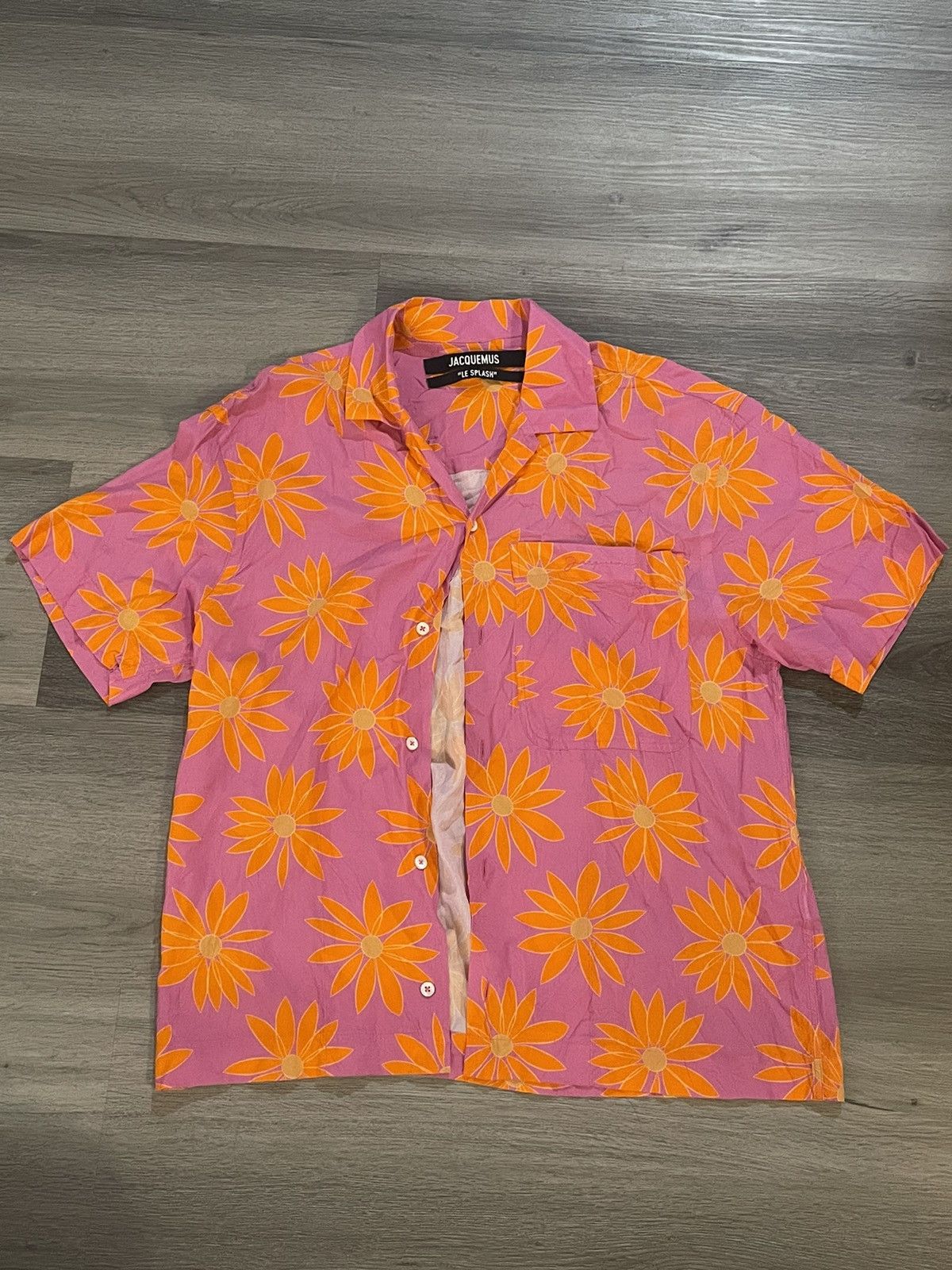 image of Jacquemus Jacquesmus Floral Shirt in Pink, Men's (Size Small)