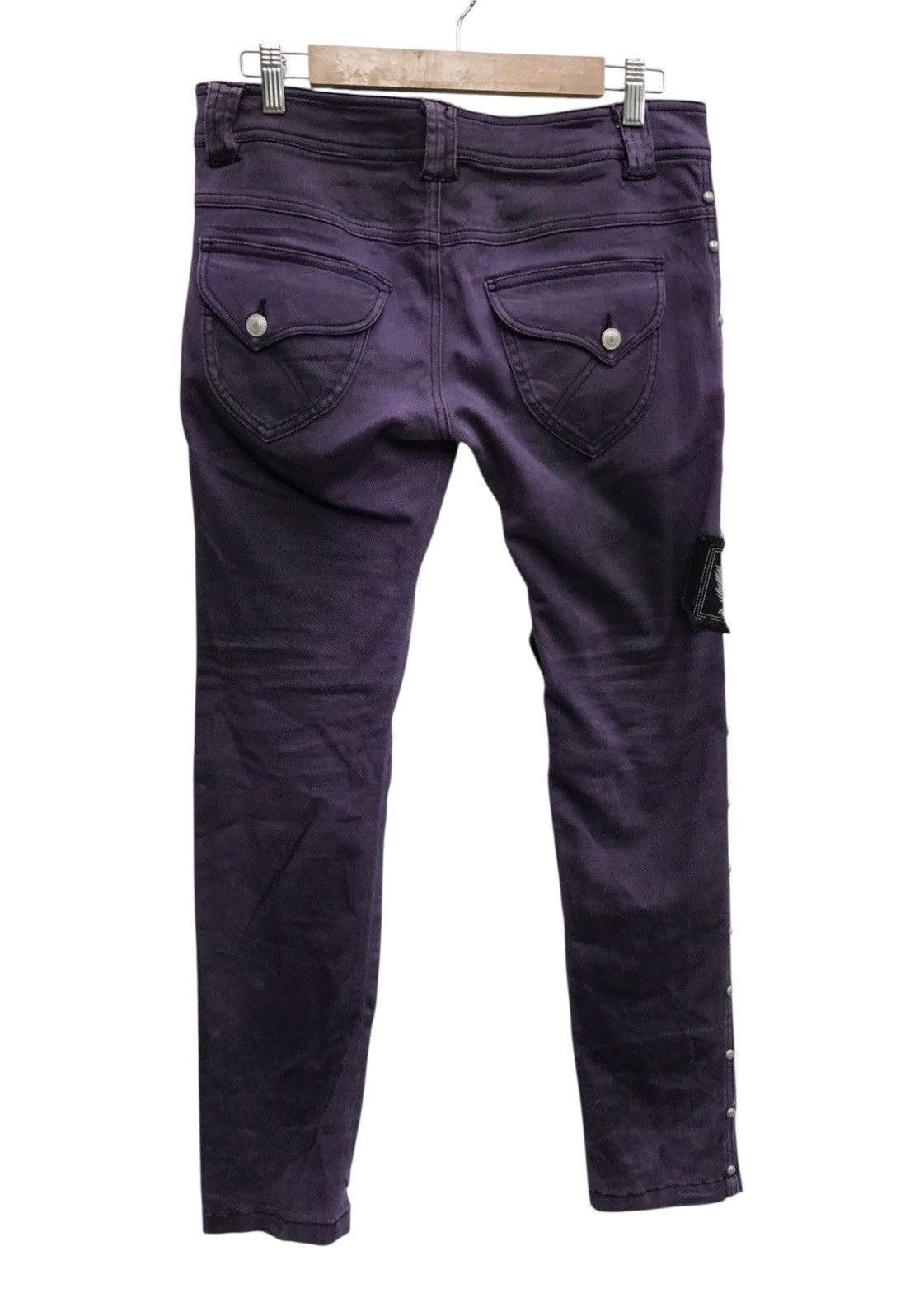 Japanese Brand Algonquins Punk Skinny Pants Zipper Patches Punk Anarchy Size US 31 - 8 Thumbnail