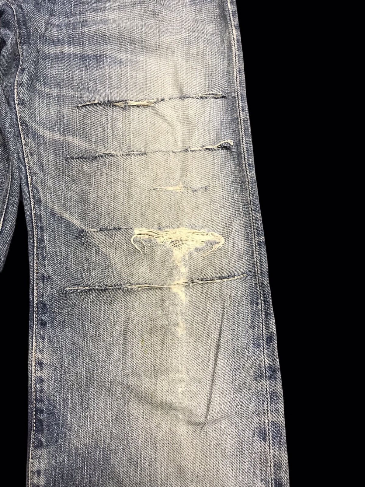 Edwin 💥THRASHED💥EDWIN Low Rize Selvedge Heavy Distrssed Denim F30 Size US 32 / EU 48 - 4 Thumbnail