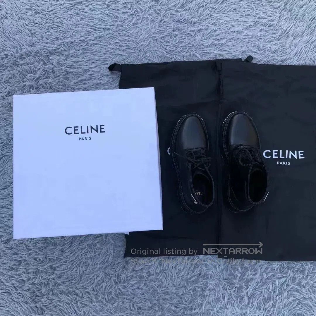 Celine Celine 22SS Leather Rivet Logo Boots. Size US 7 / EU 40 - 7 Thumbnail
