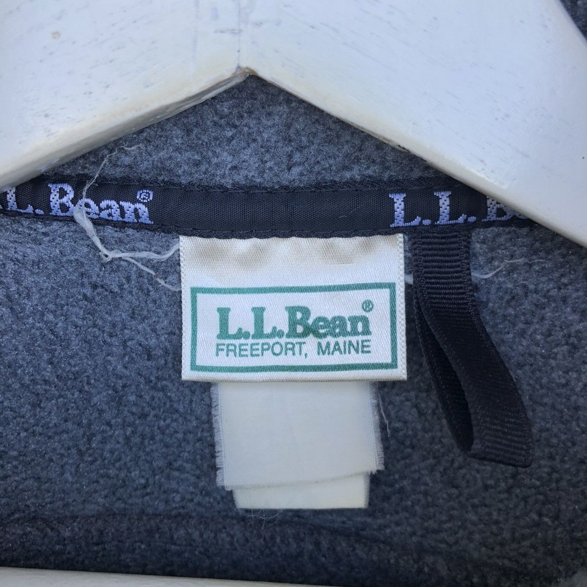 L.L. Bean L.L. Bean Dark Grey Fleece Quarter Zip Pullover Sweatshirt Size L / US 10 / IT 46 - 8 Thumbnail