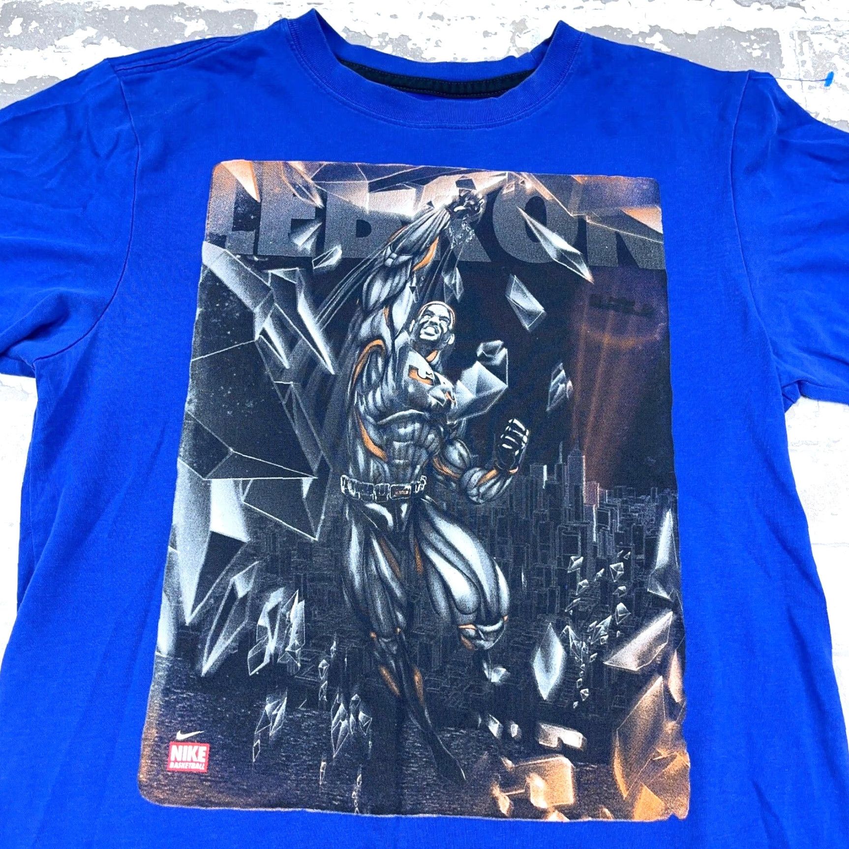 Nike Nike LeBron James Shirt Men Small Blue Tee LBJ King Dri Fit Super Hero Adult Size US S / EU 44-46 / 1 - 3 Thumbnail
