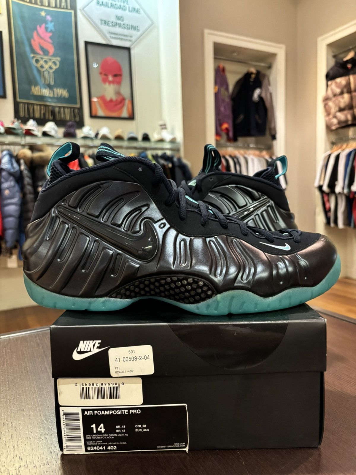 シューズ(男性用) AIR FOAMPOSITE PRO Dark Obsidian 29cm Nike Air Foamposite Pro Dark Obsidian Men's - 624041-402 - US