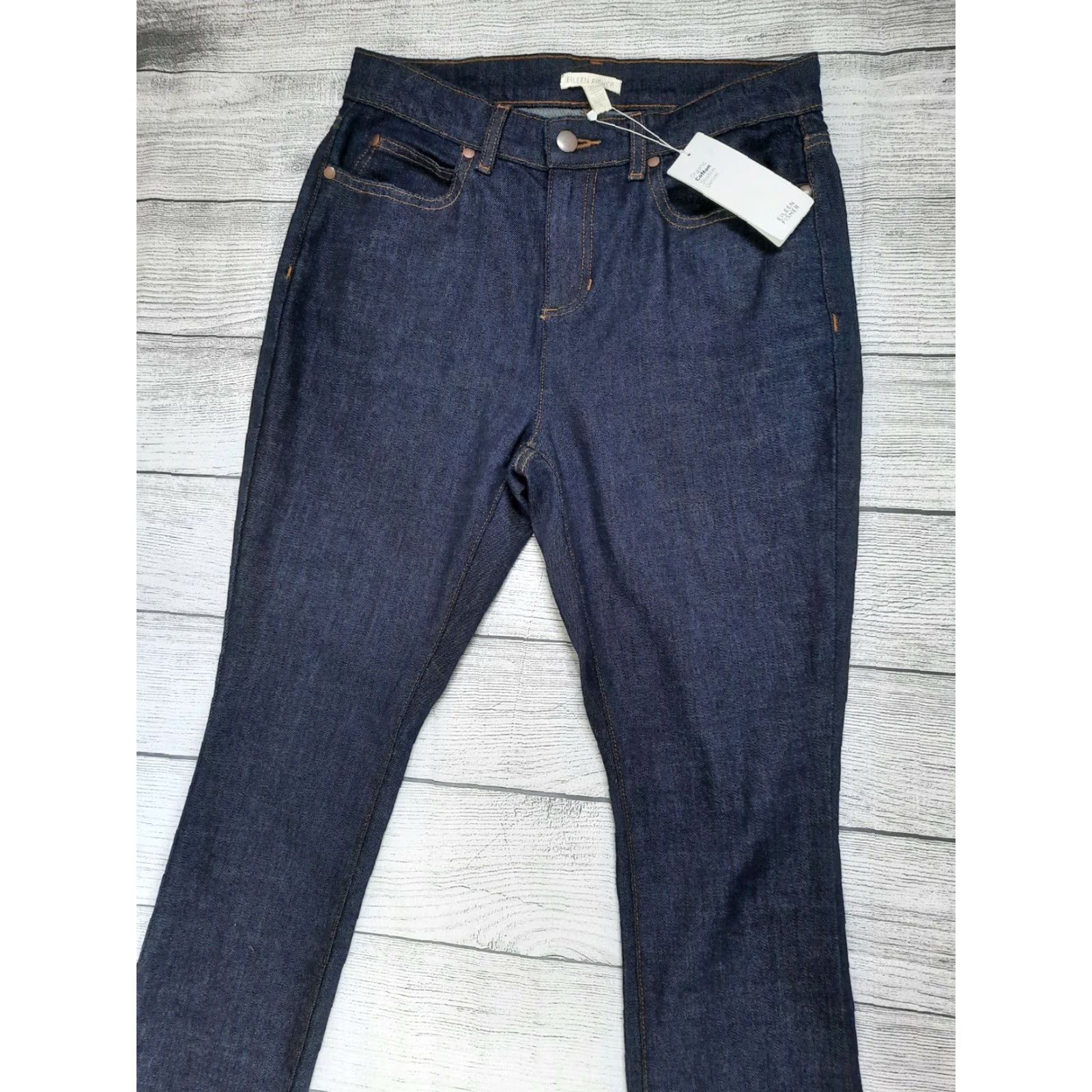 Eileen Fisher VINTAGE NWT EILEEN FISHER High Waist Stretch Organic Cotton Skinny Jeans Size 2 Pants 27 Inseam 29 Blue Womens Jeans Skinny Stretch EF Size 26" / US 2 / IT 38 - 5 Thumbnail