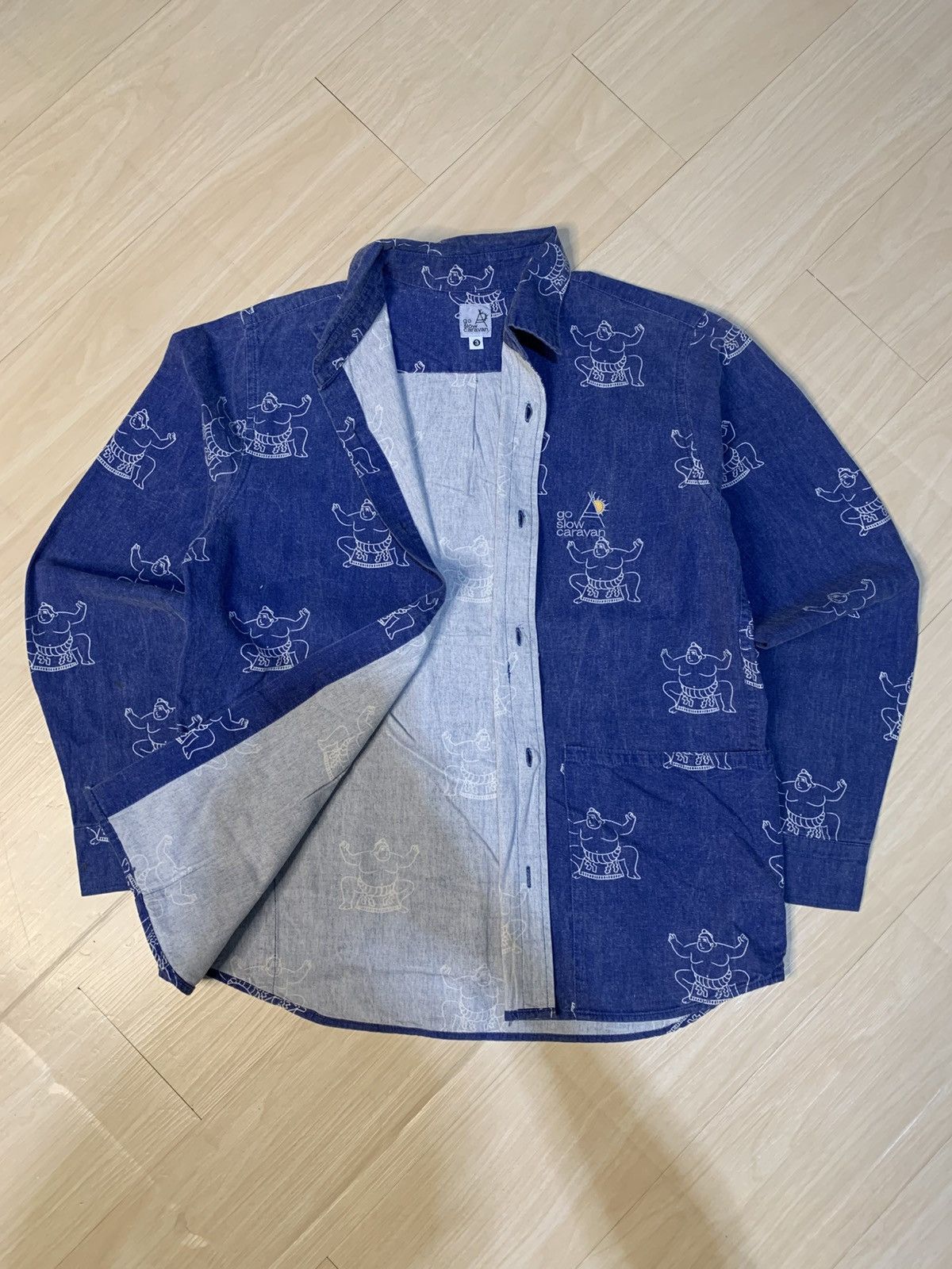 go slow caravan Go Slow Caravan Button Ups Denim Shirt Size US L / EU 52-54 / 3 - 2 Thumbnail