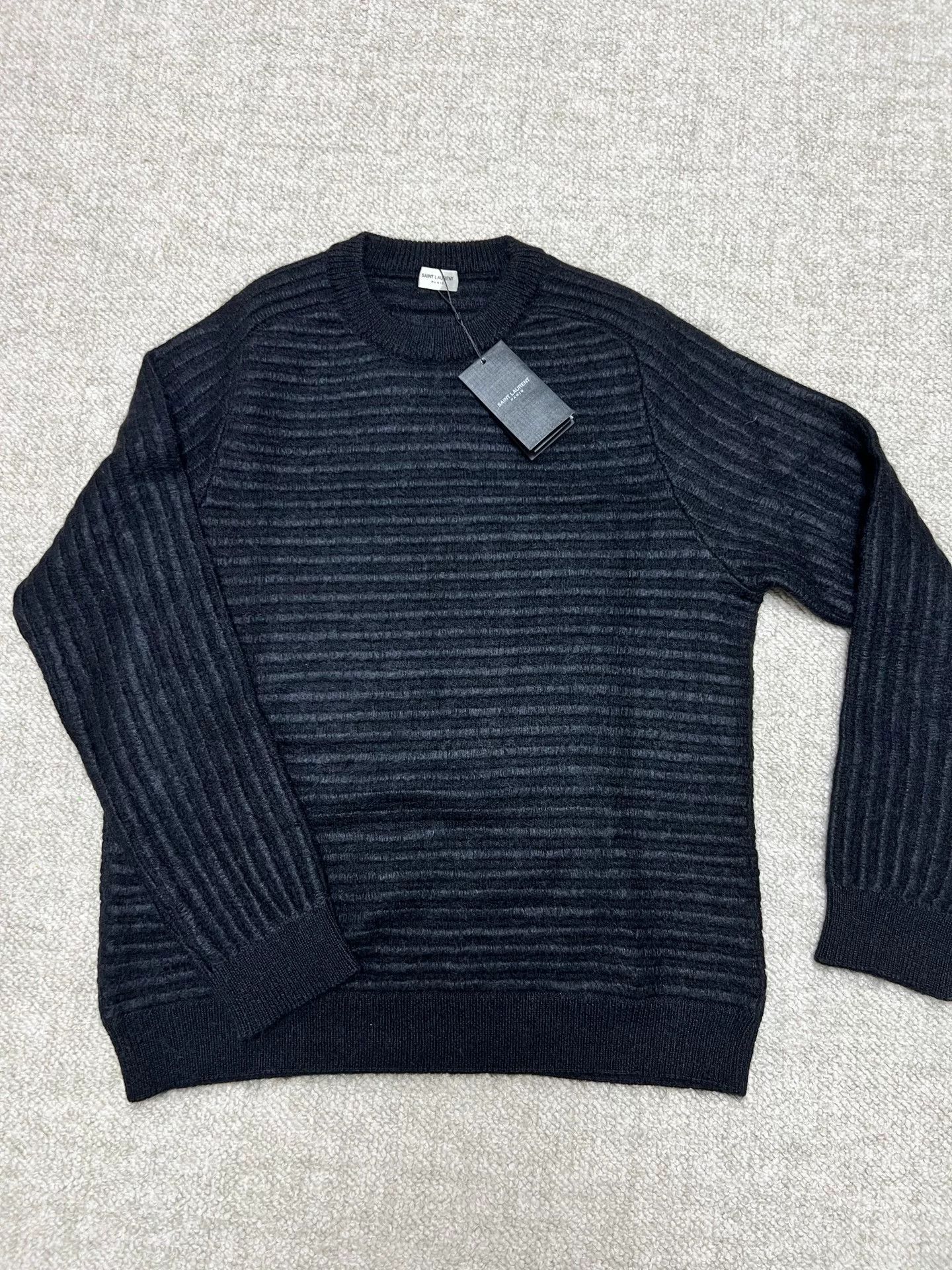 Saint Laurent Paris SAINT LAURENT Men's Ribbed Sweater Size US M / EU 48-50 / 2 - 1 Thumbnail