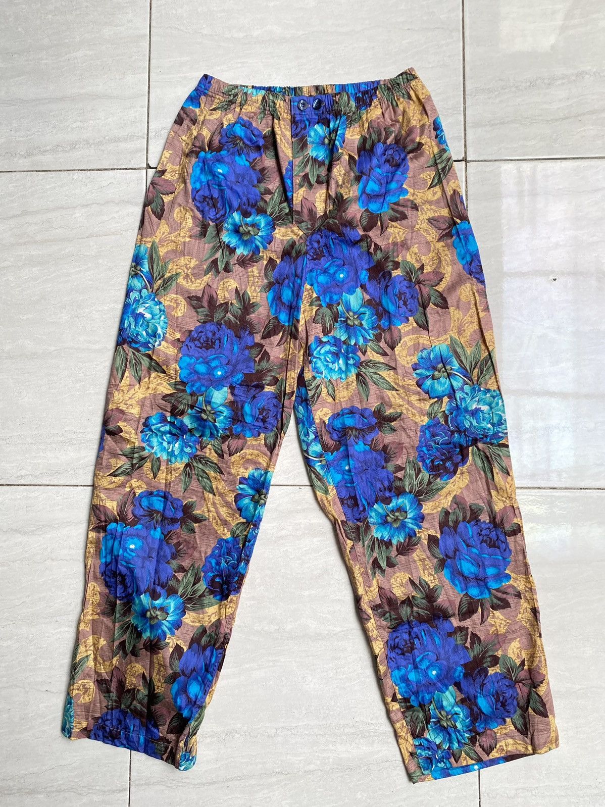 Kenzo KENZO PARIS Flowers Motive Pants Size US 27 - 7 Thumbnail