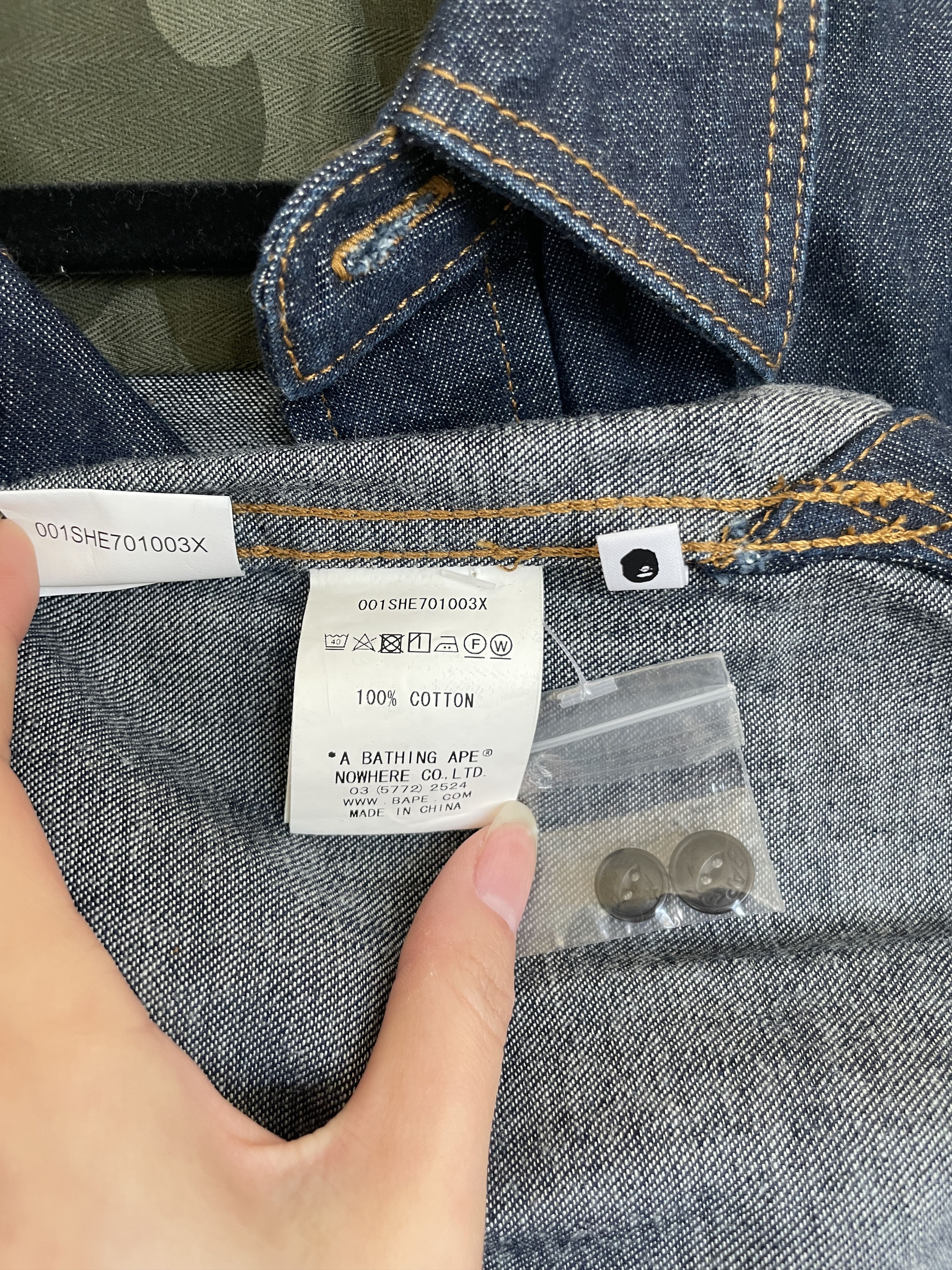 Bape BAPE Champion Denim Shirt Indigo Size US L / EU 52-54 / 3 - 4 Thumbnail