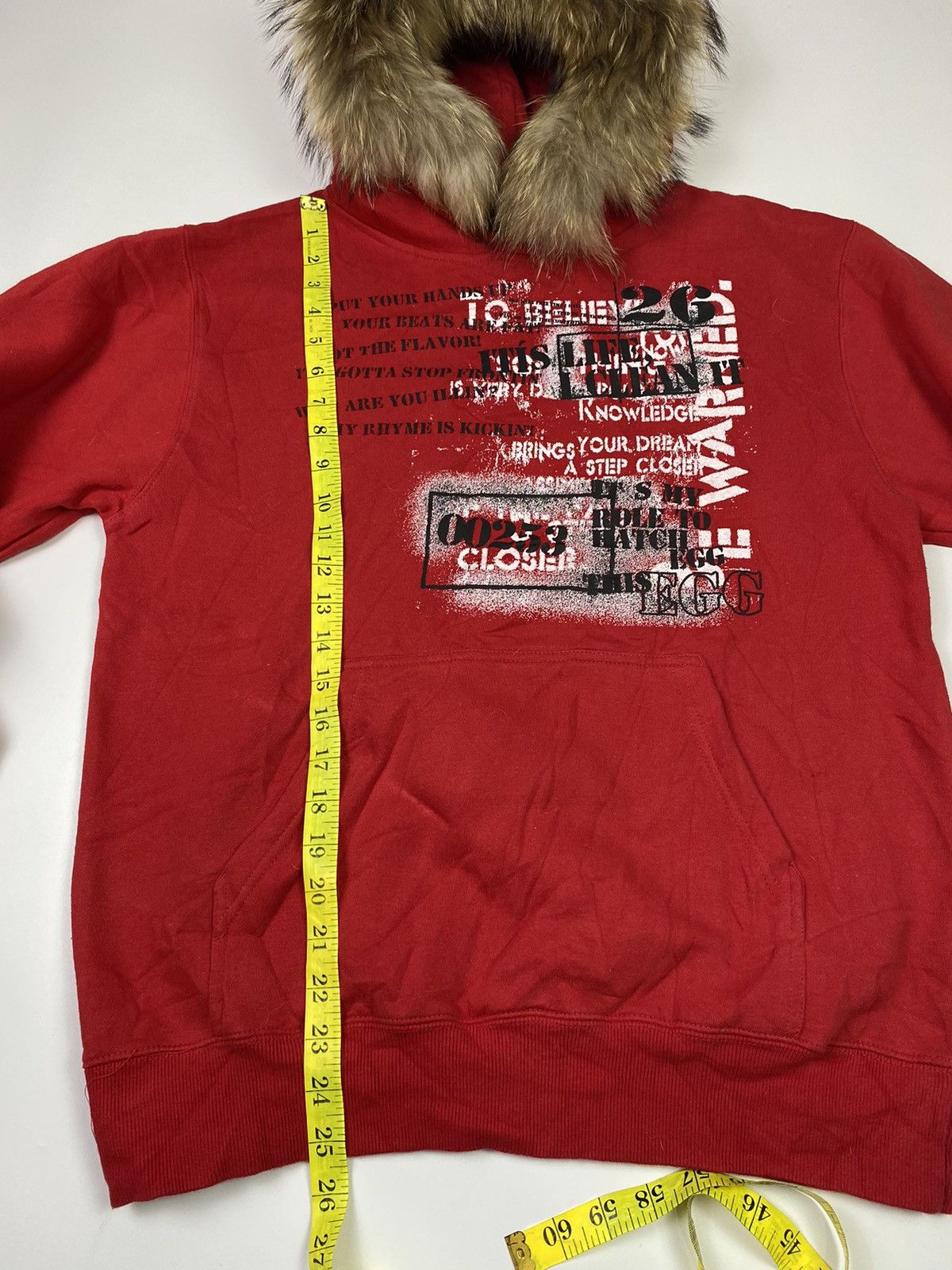 Hysteric Glamour Fur hoodie sorridere poem ifsixwasnine style Size US M / EU 48-50 / 2 - 6 Thumbnail