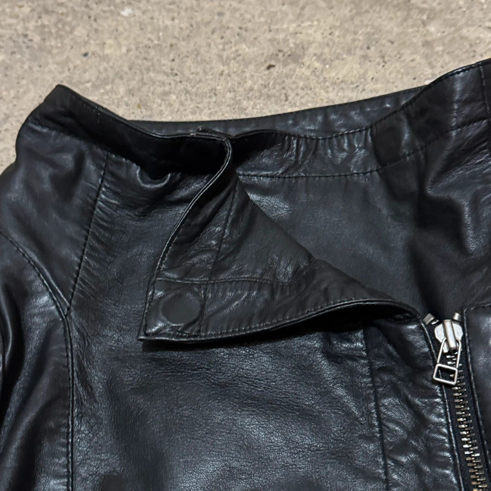 Other Asymmetrical zip avant garde leather jacket rick style Size S / US 4 / IT 40 - 8 Thumbnail