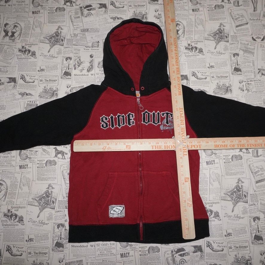 Sideout Medium - Vintage Y2K side out embroider 2000s skate hoodie Size US M / EU 48-50 / 2 - 4 Thumbnail
